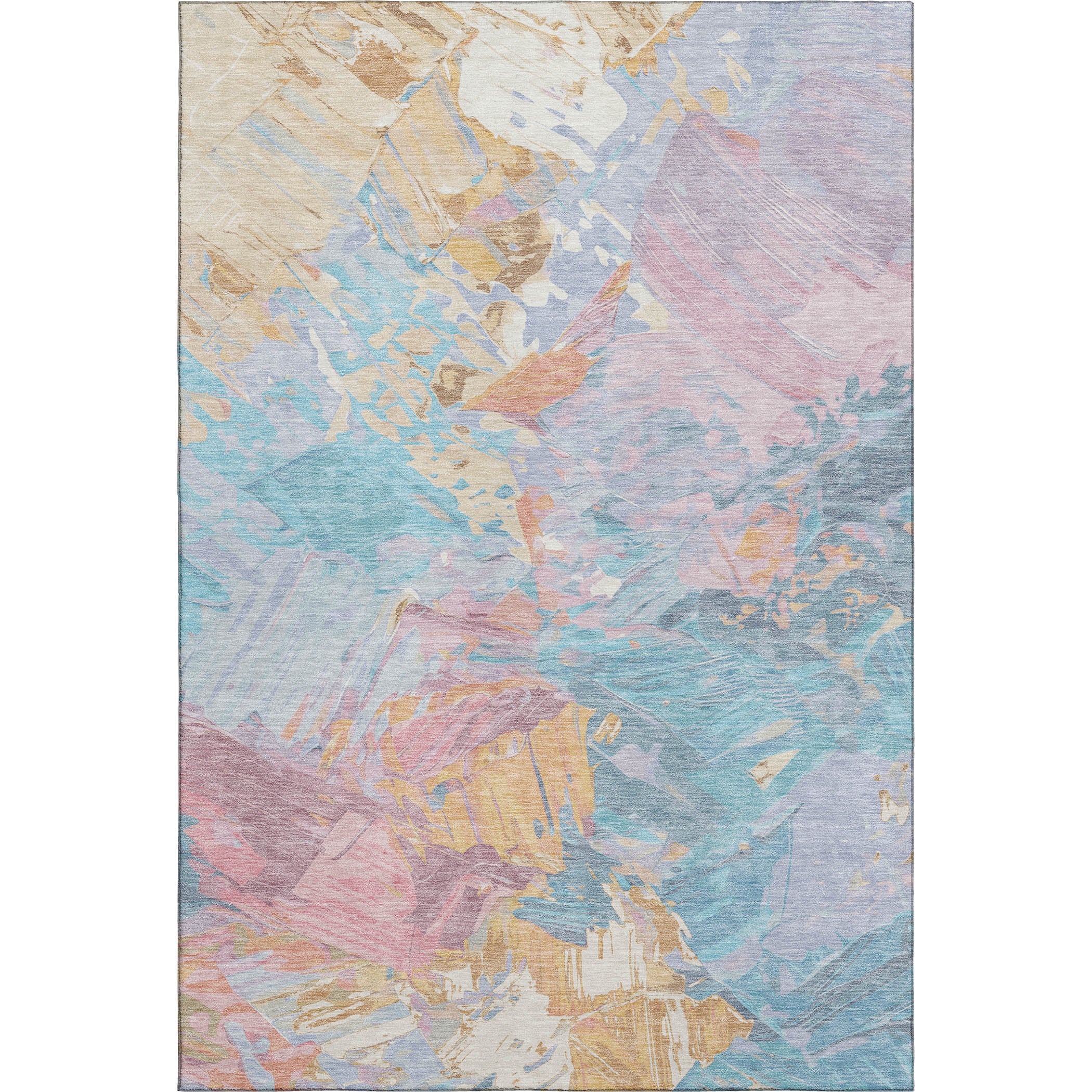 Havana Machine Washable Transitional Teal Rug 2'6" x 3'10" #shape_Rectangle