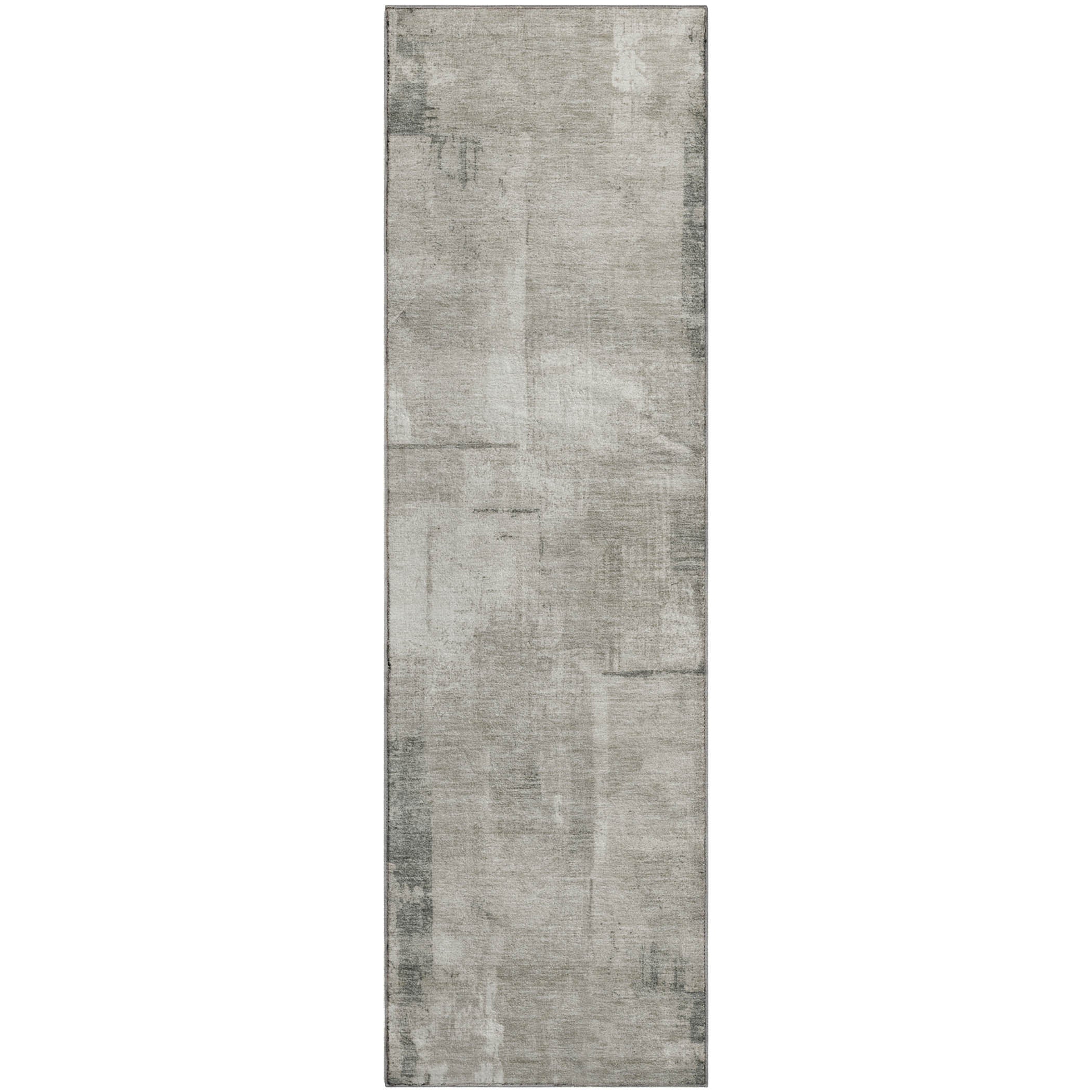 Athens Machine Washable Transitional Beige Brown Rug 2'3" x 7'6" #shape_Runner