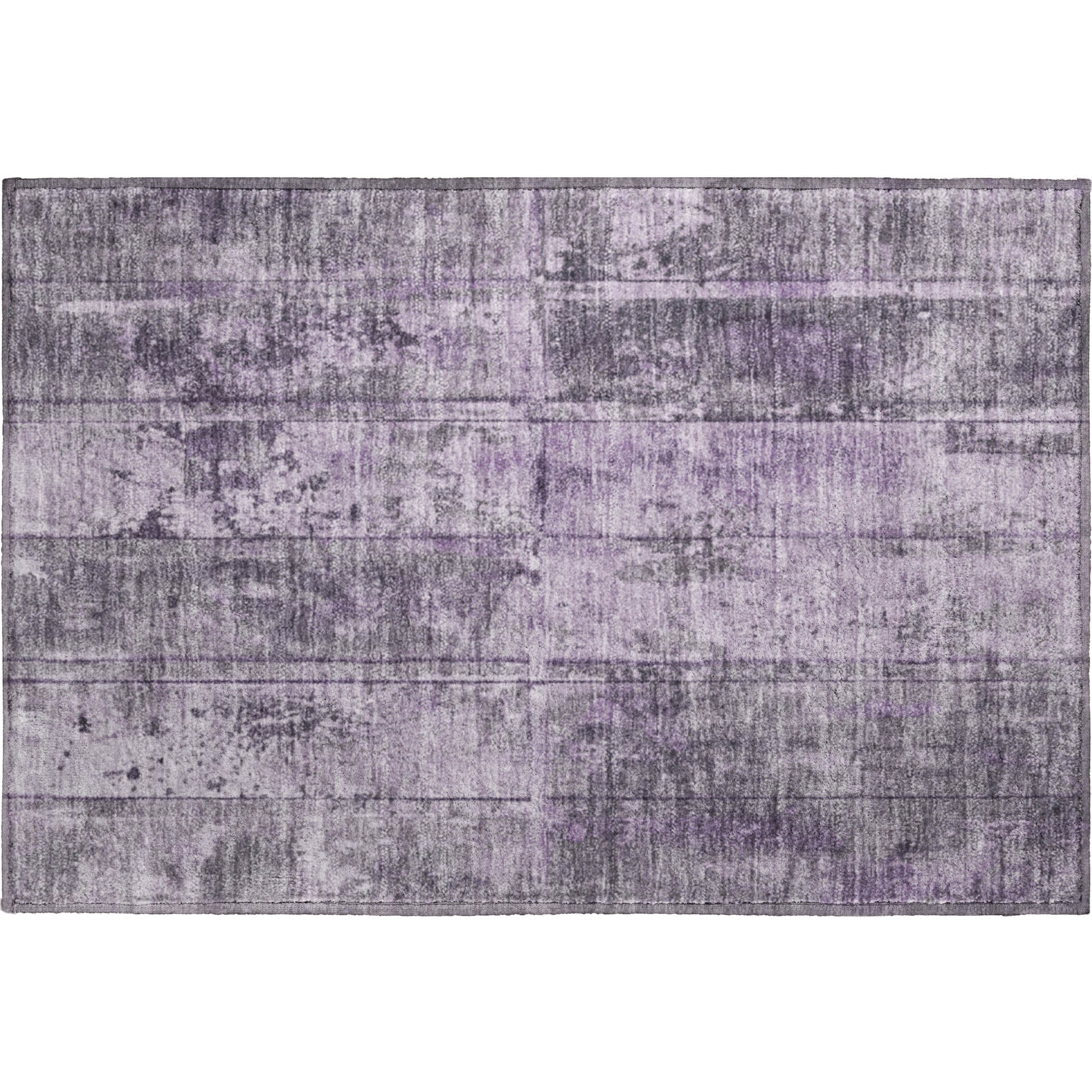 Athens Machine Washable Transitional Purple Rug 1'8" x 2'6" #shape_Rectangle