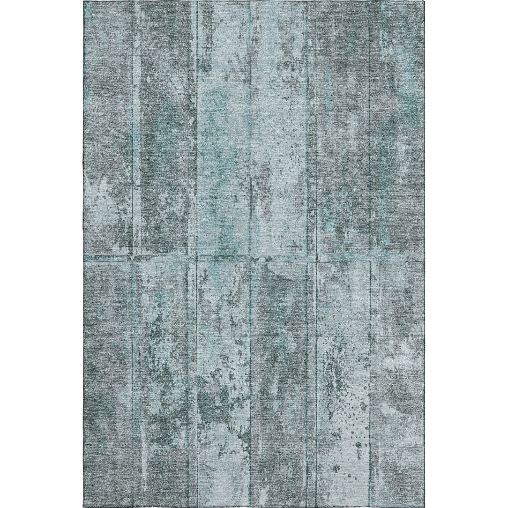 Athens Machine Washable Transitional Teal Rug 2'6" x 3'10" #shape_Rectangle