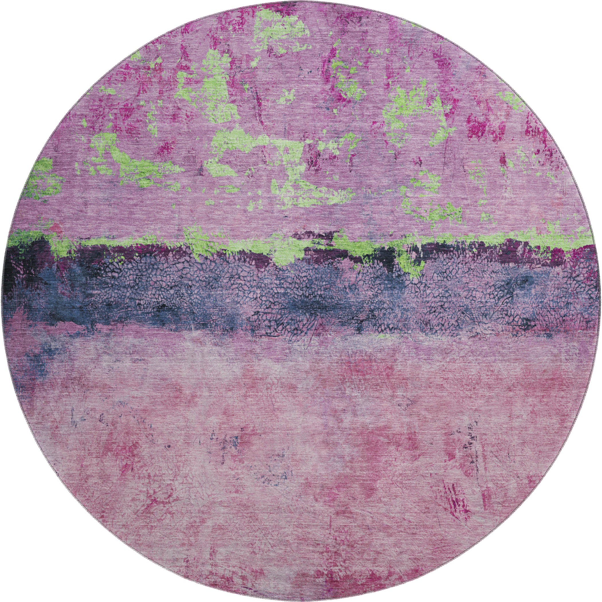Jaipur Machine Washable Transitional Blush Pink Rug 8' x 8' #shape_Round