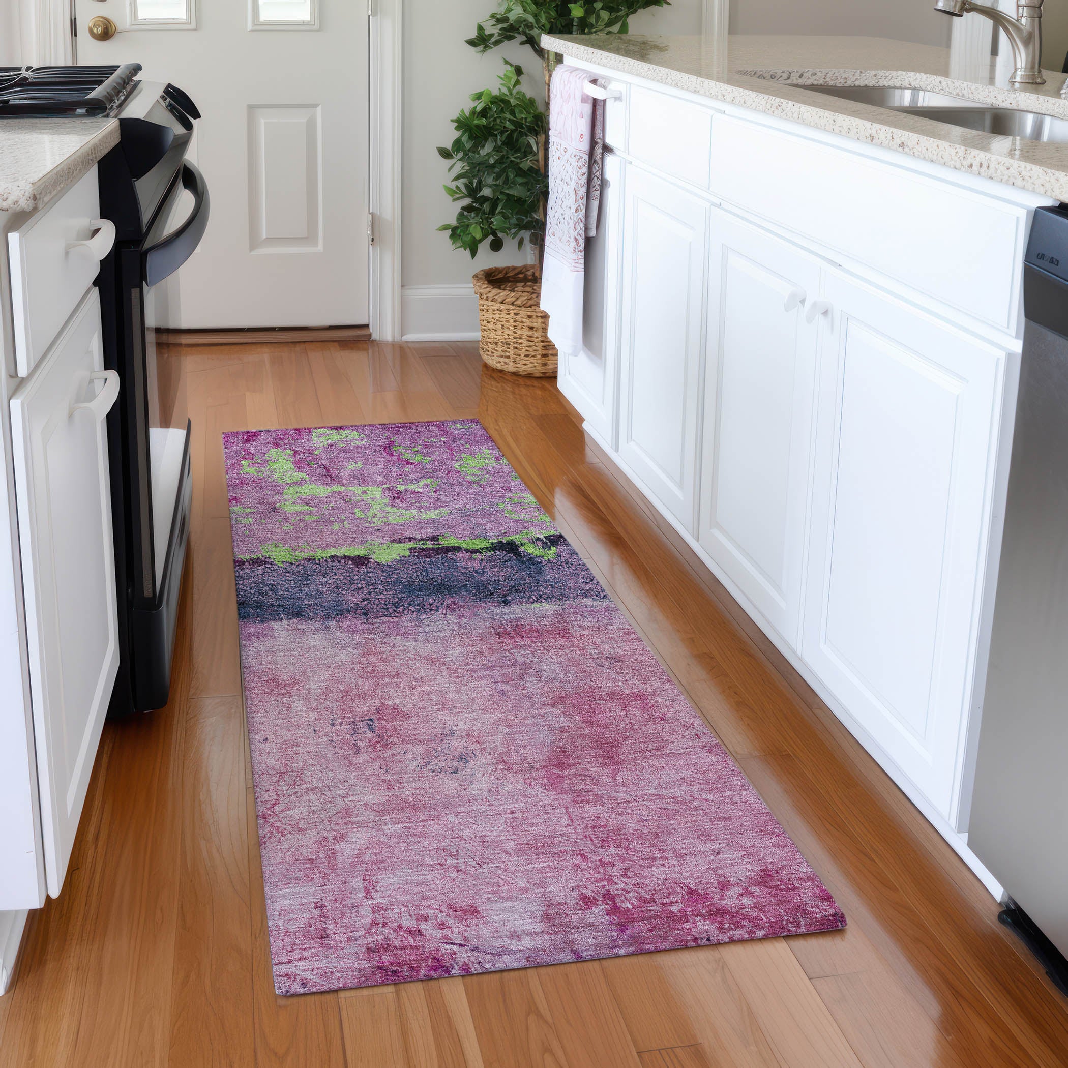 Jaipur Machine Washable Transitional Blush Pink Rug 2'3" x 7'6" #shape_Runner