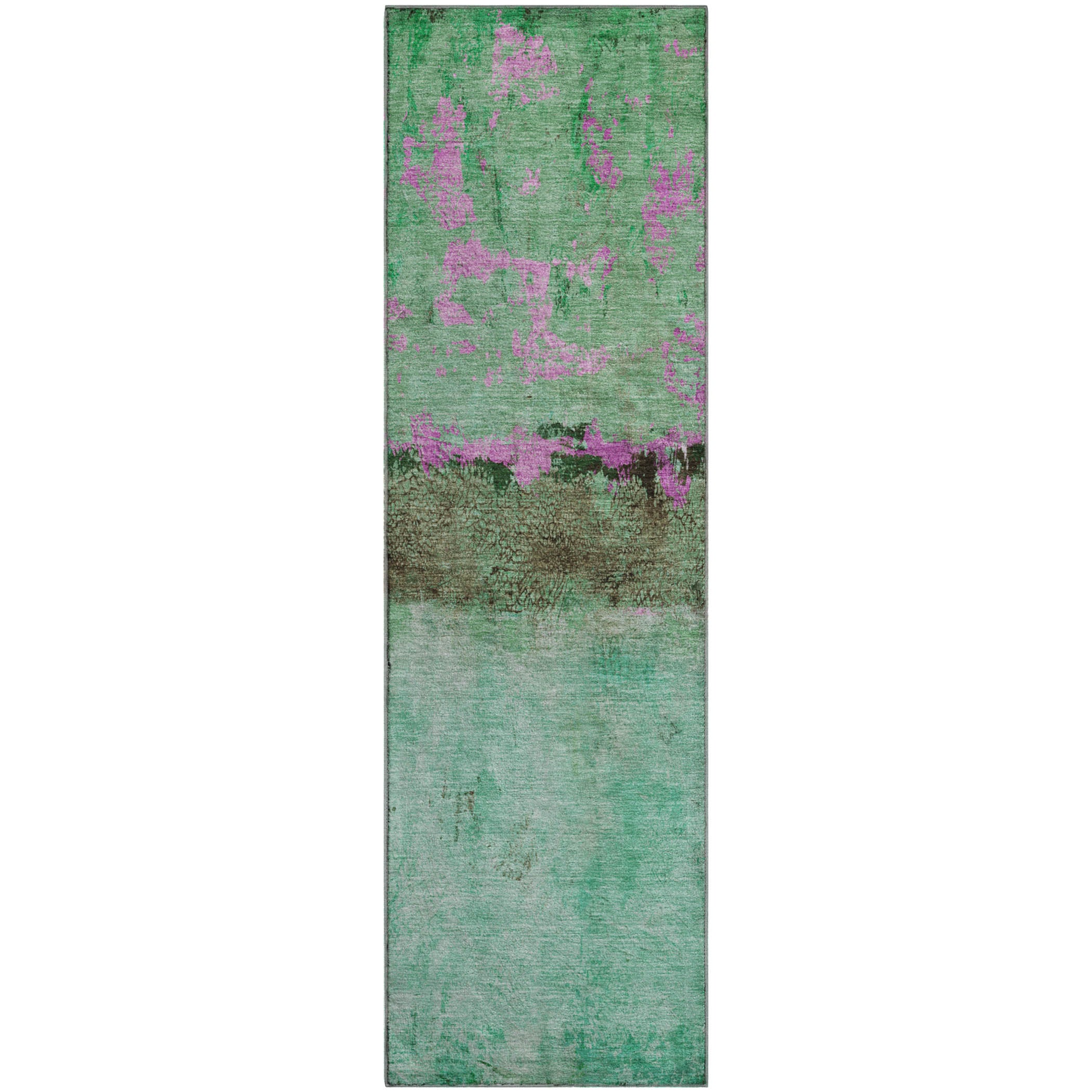 Jaipur Machine Washable Transitional Green Rug 2'3" x 7'6" #shape_Runner