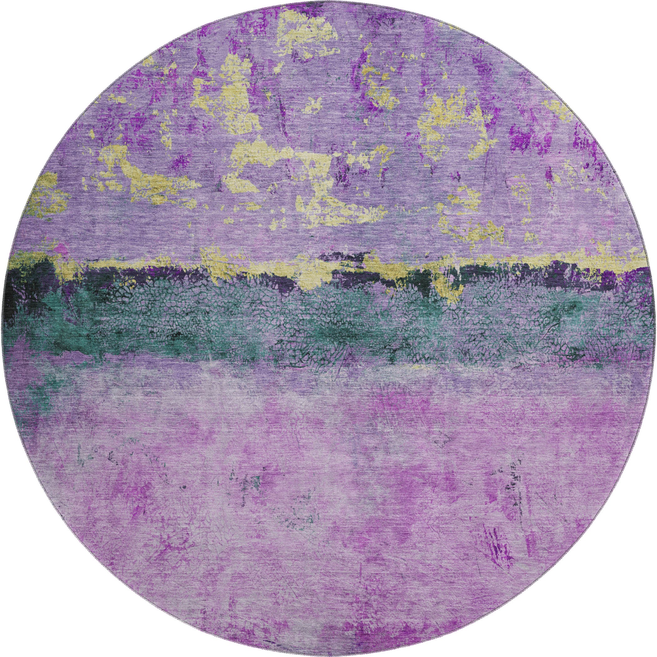 Jaipur Machine Washable Transitional Plum Purple Rug 8' x 8' #shape_Round