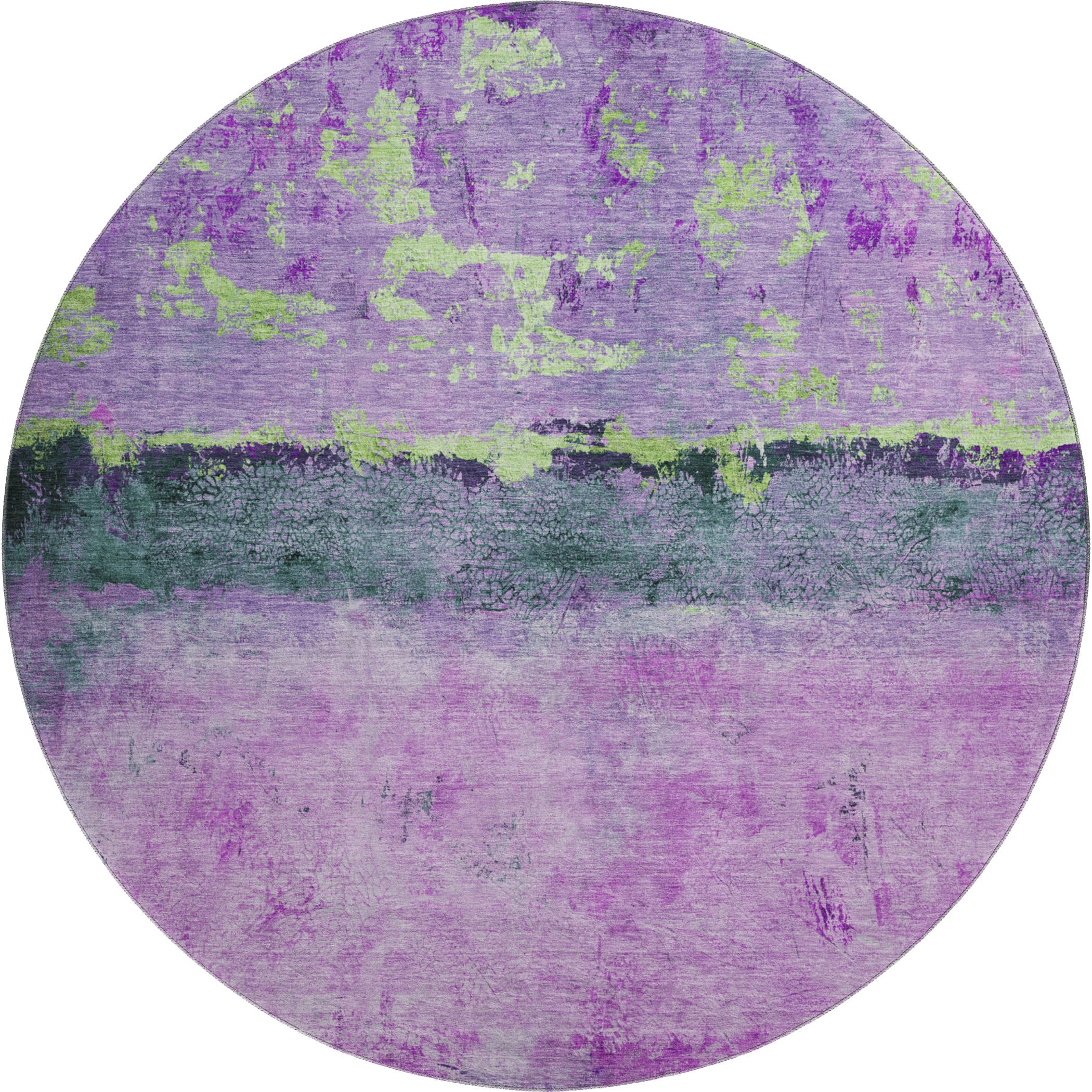 Jaipur Machine Washable Transitional Purple Rug 8' x 8' #shape_Round