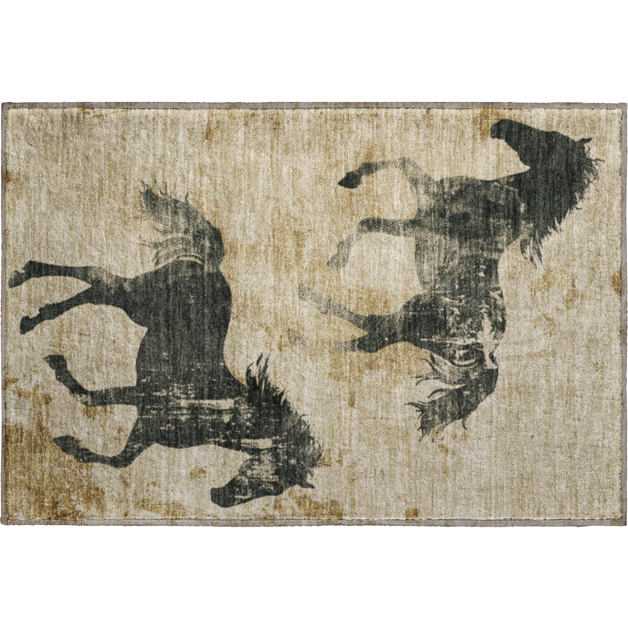 Lucerne Machine Washable Transitional Beige Brown Rug 1'8" x 2'6" #shape_Rectangle