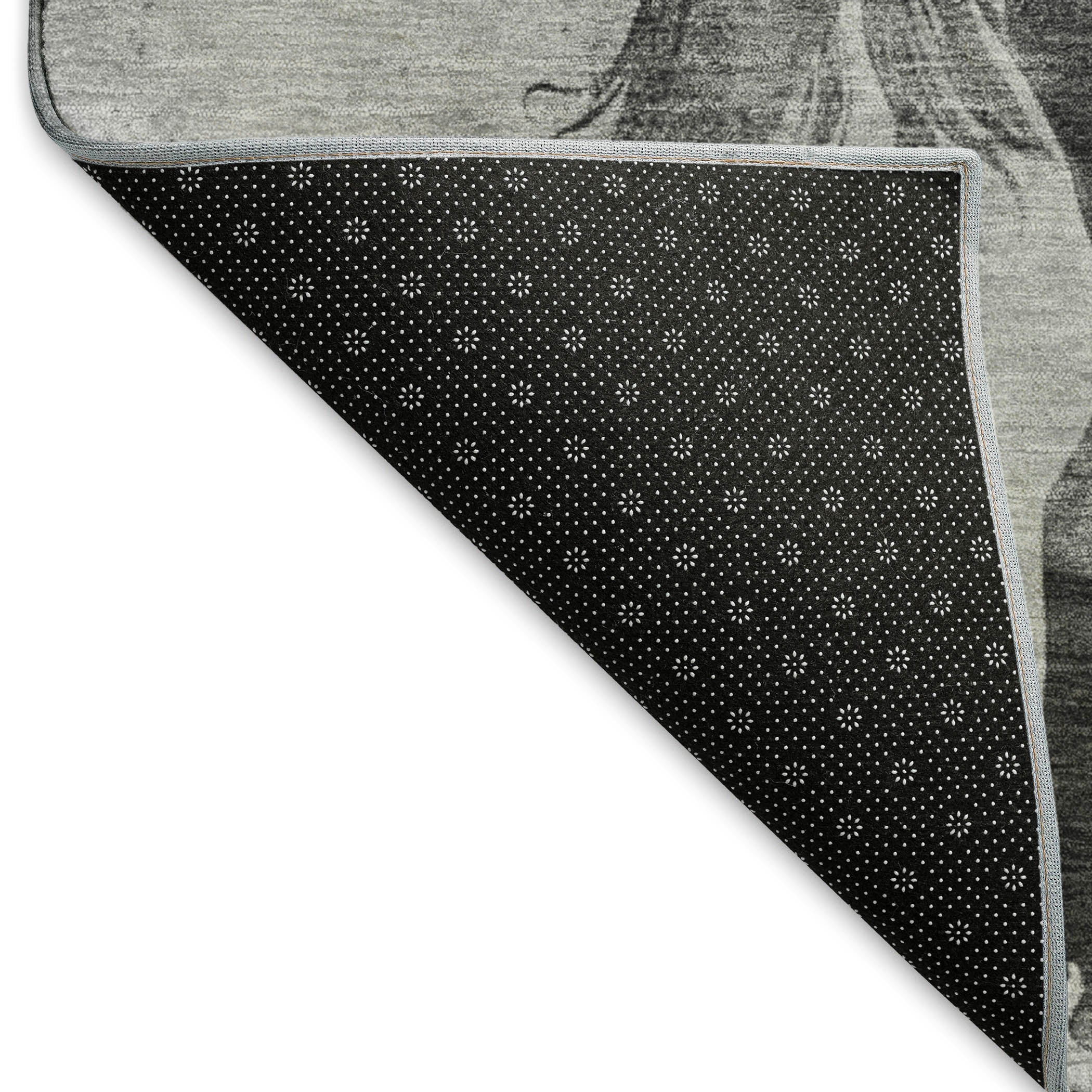Lucerne Machine Washable Transitional Gray Rug 1'8" x 2'6" #shape_Rectangle