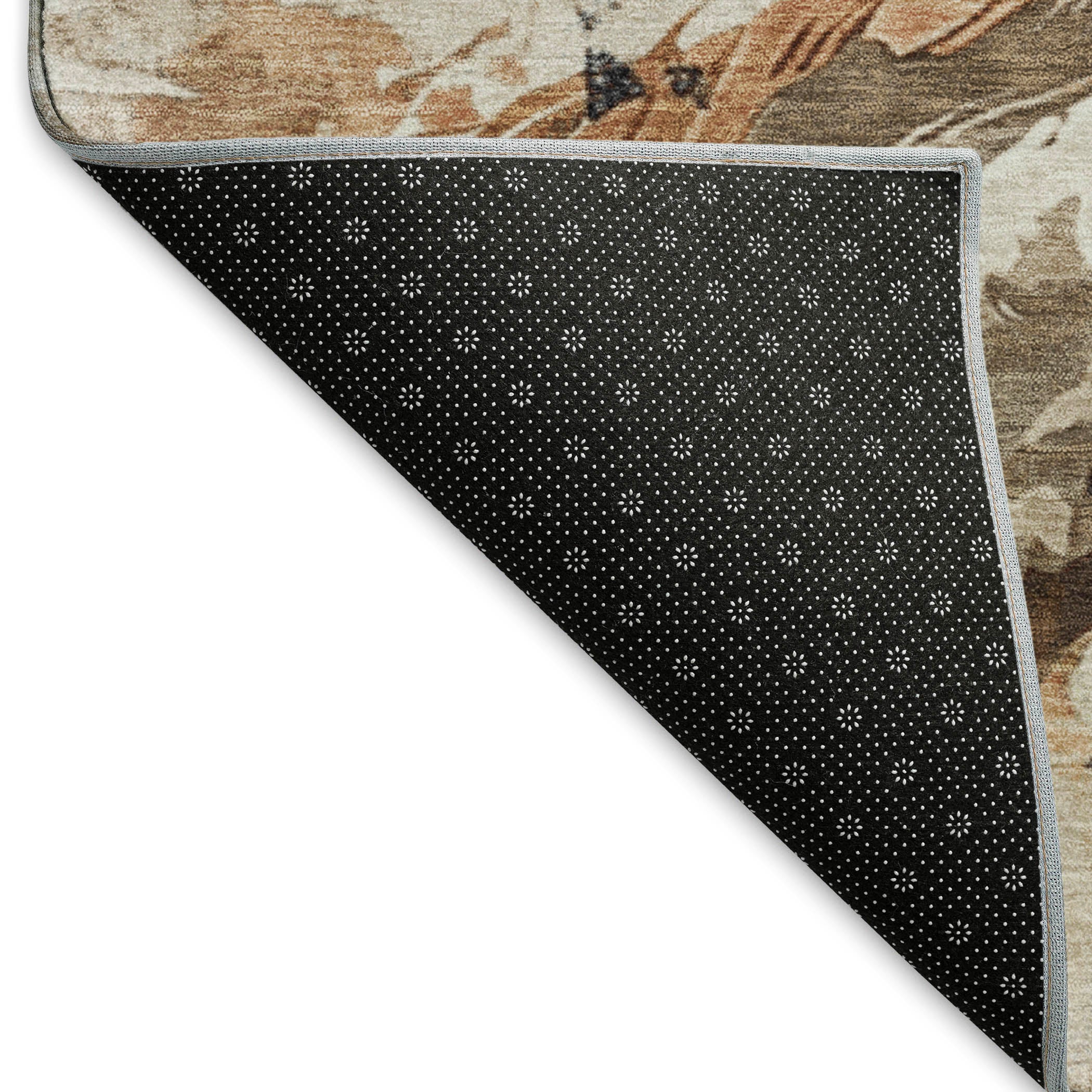 Oslo Machine Washable Transitional Beige Brown Rug 1'8" x 2'6" #shape_Rectangle
