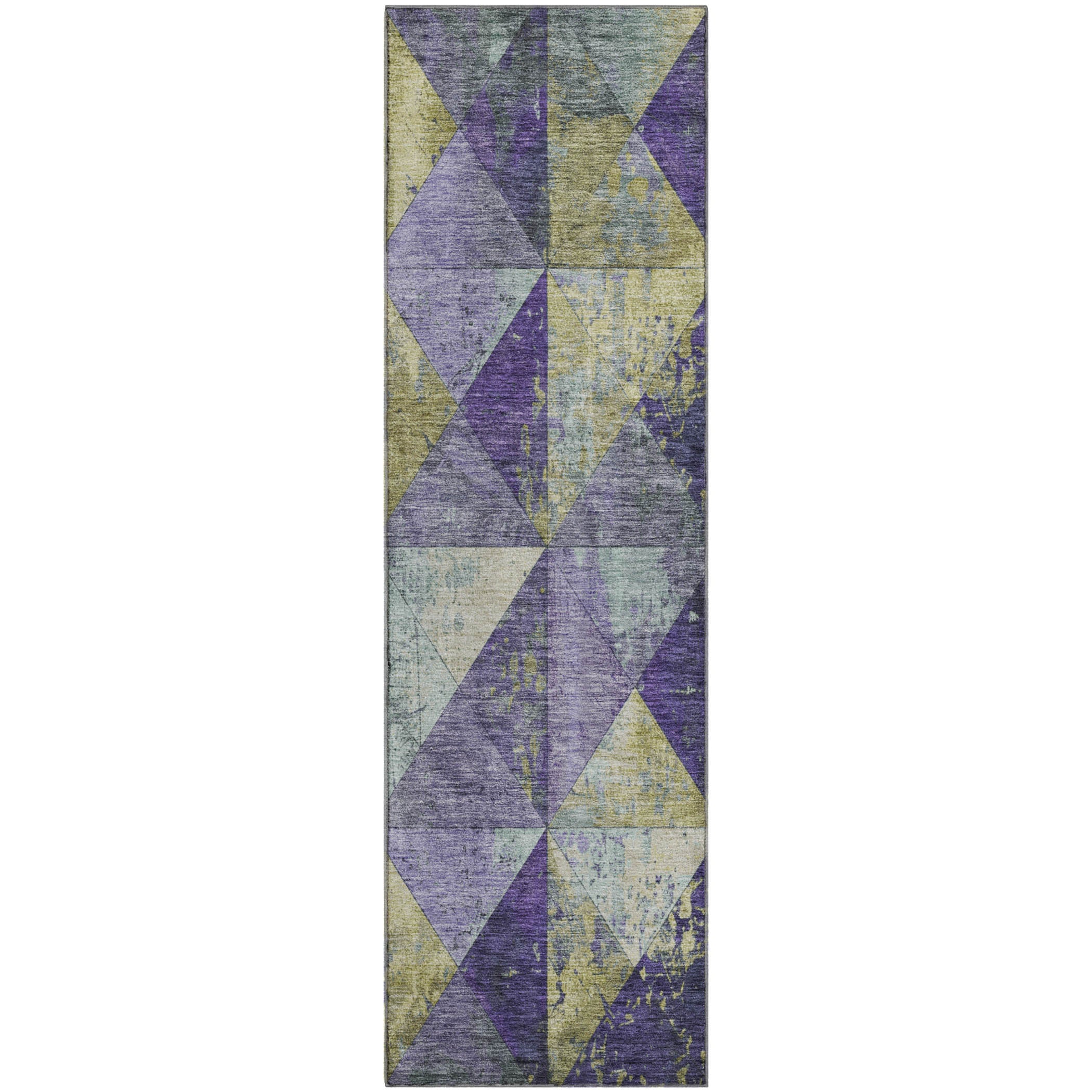Havana Machine Washable Transitional Eggplant Purple Rug 2'3" x 7'6" #shape_Runner