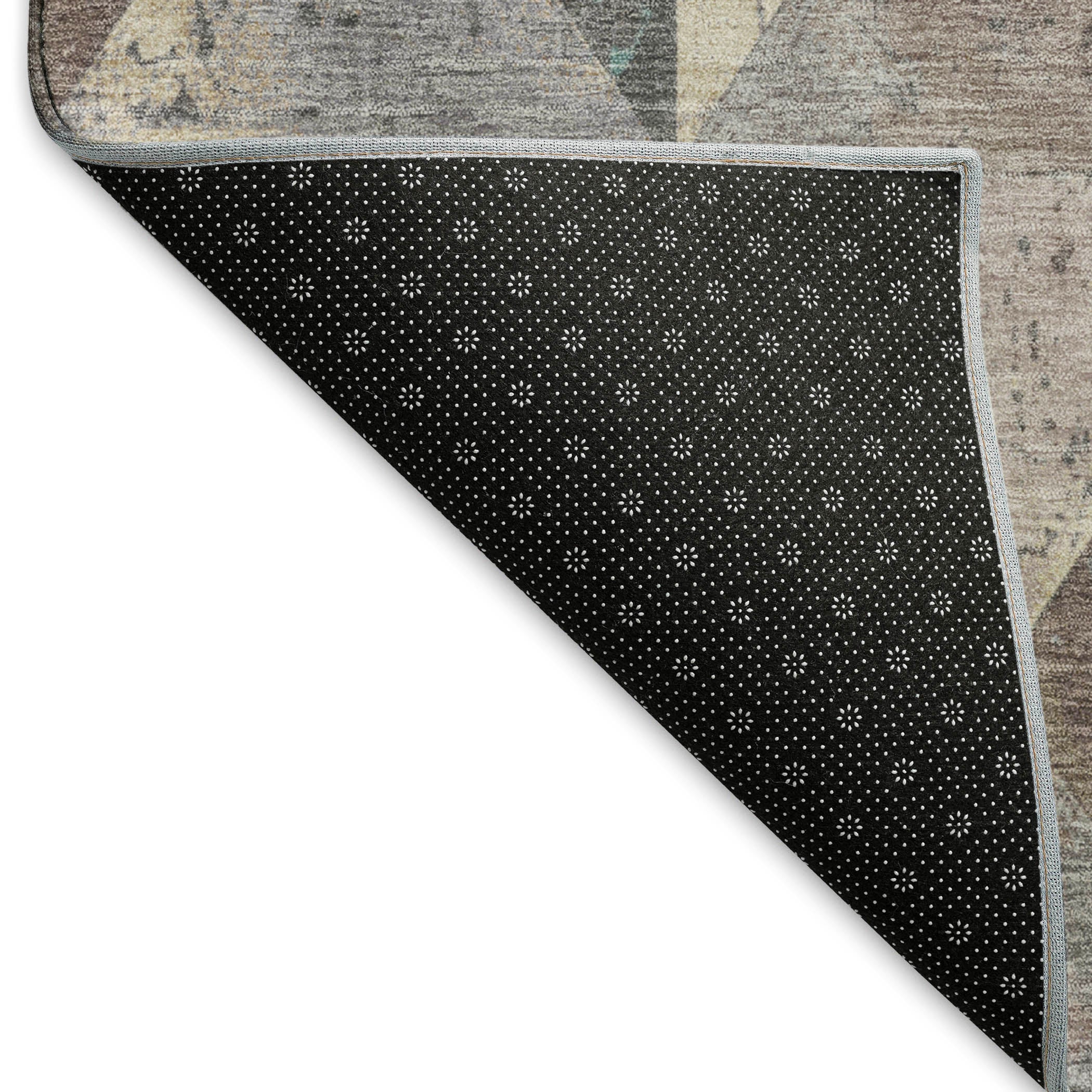 Havana Machine Washable Transitional Mocha Brown Rug 1'8" x 2'6" #shape_Rectangle