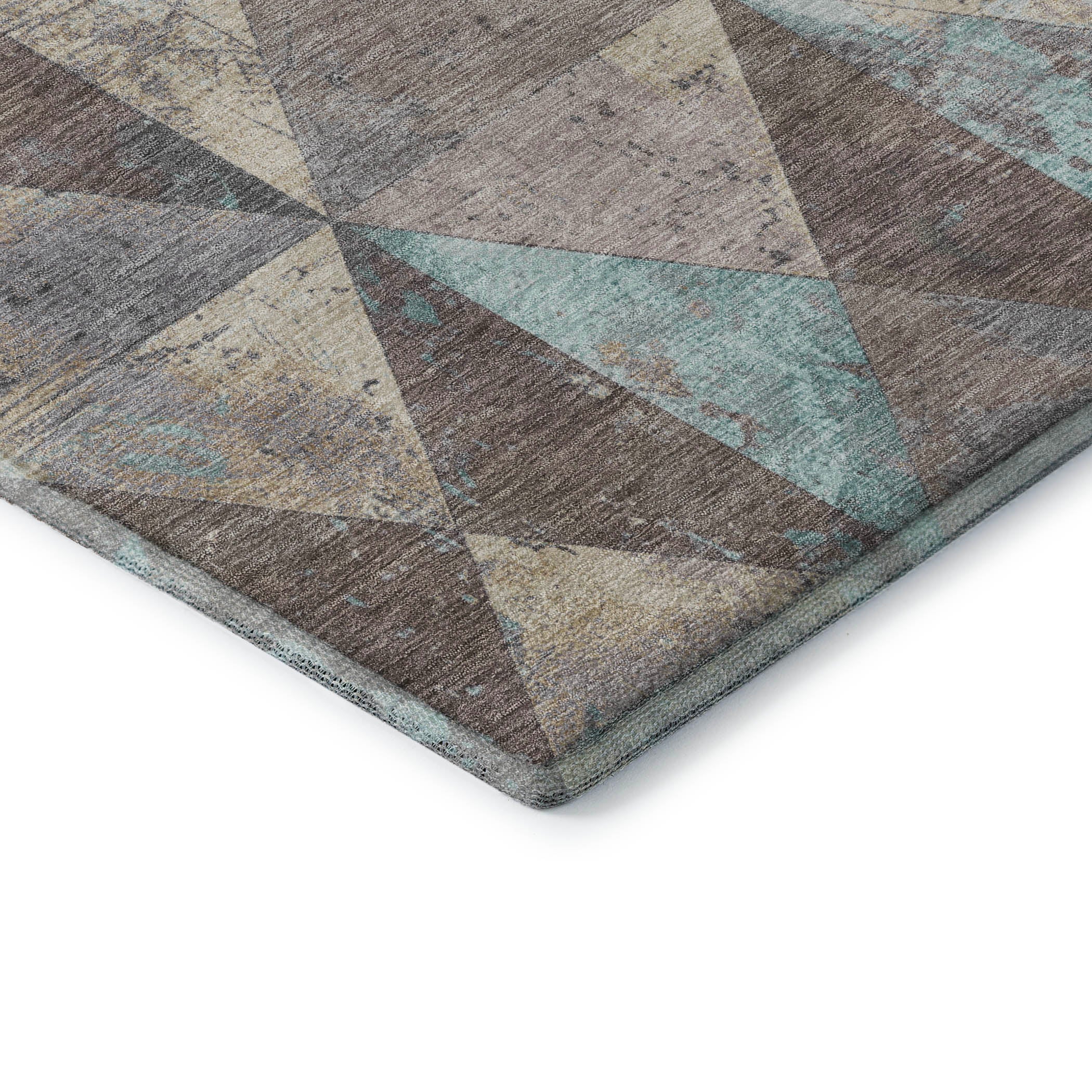 Havana Machine Washable Transitional Mocha Brown Rug 1'8" x 2'6" #shape_Rectangle