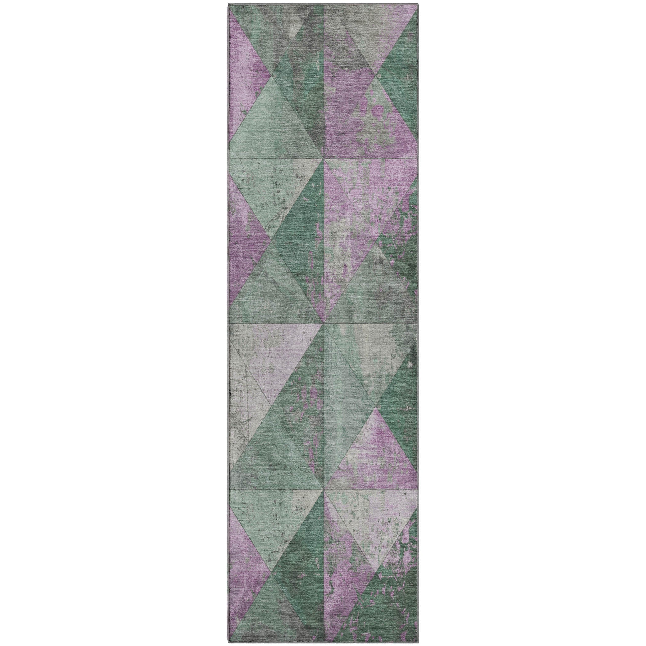 Havana Machine Washable Transitional Sage Green Rug 2'3" x 7'6" #shape_Runner