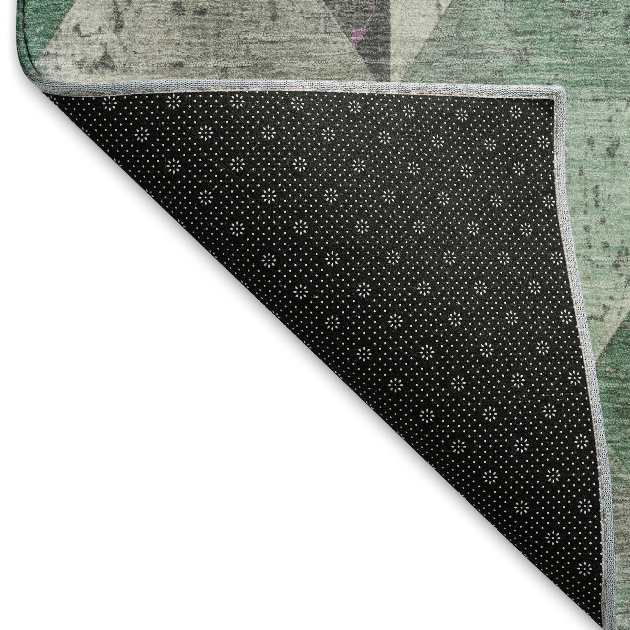 Havana Machine Washable Transitional Sage Green Rug 1'8" x 2'6" #shape_Rectangle