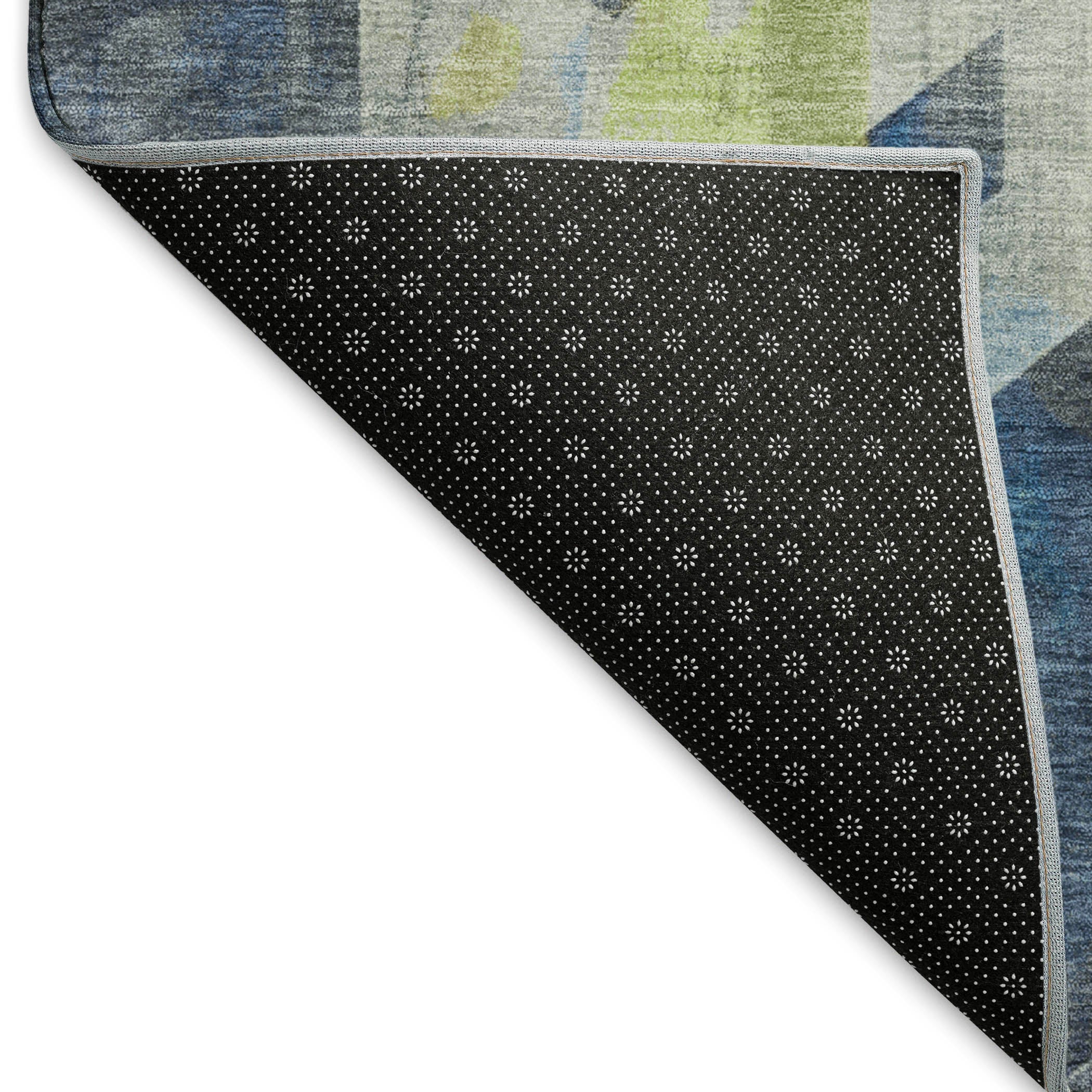 Montevideo Machine Washable Transitional Navy Blue Rug 1'8" x 2'6" #shape_Rectangle