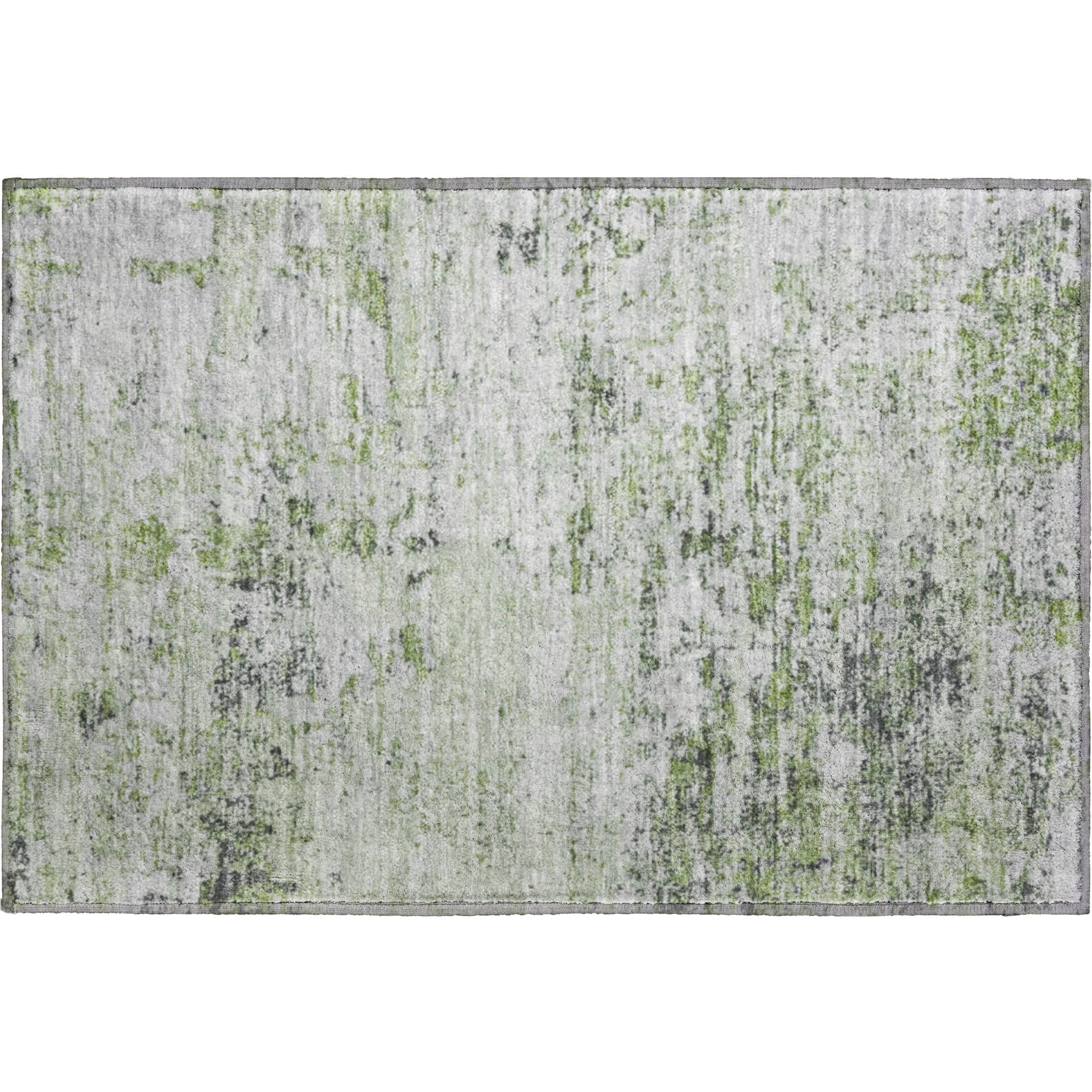 Queenstown Machine Washable Transitional Aloe Green Rug 1'8" x 2'6" #shape_Rectangle