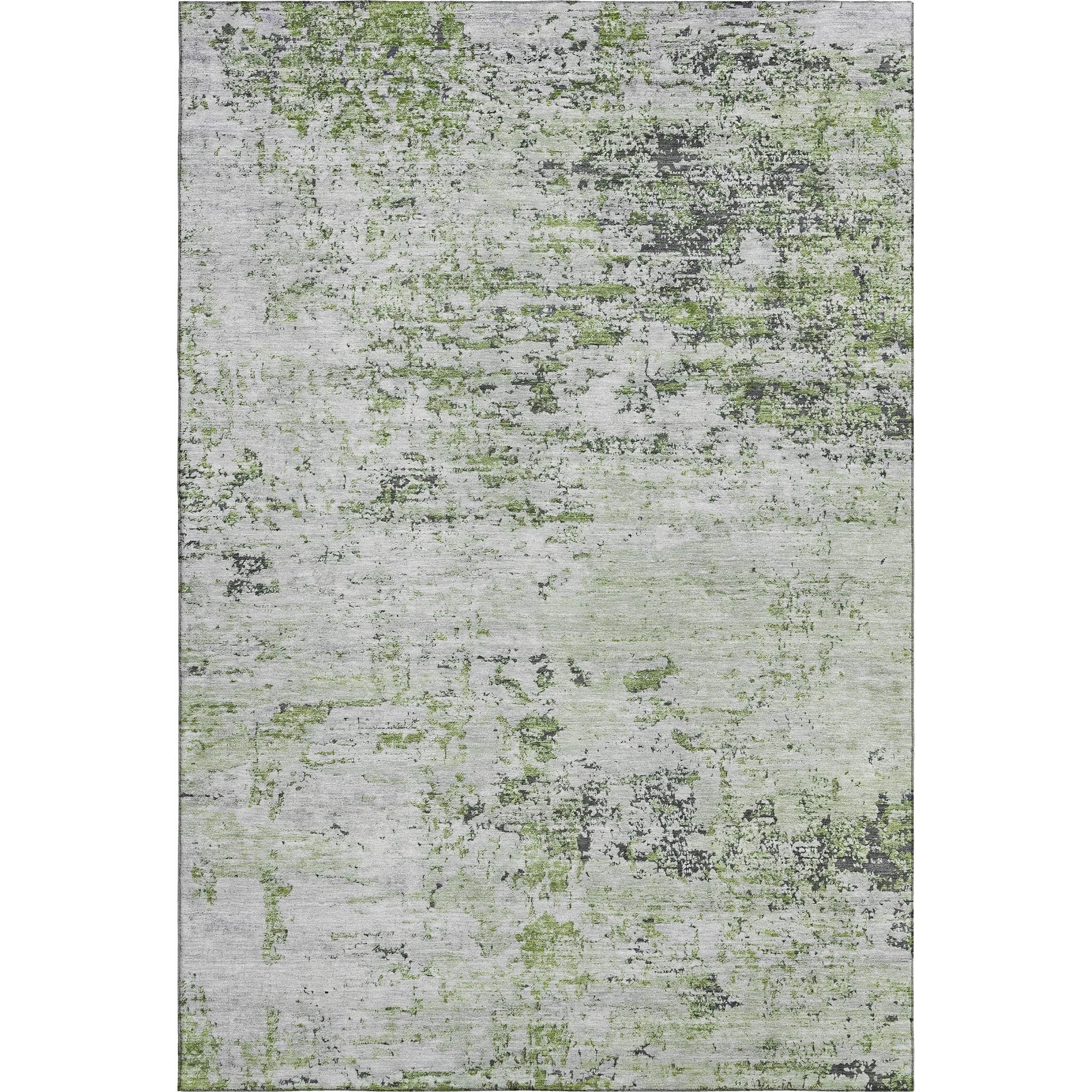 Queenstown Machine Washable Transitional Aloe Green Rug 2'6" x 3'10" #shape_Rectangle