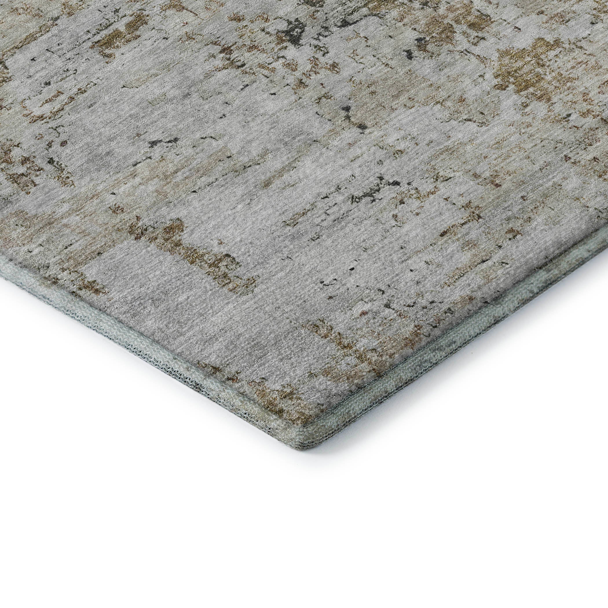 Queenstown Machine Washable Transitional Beige Brown Rug 1'8" x 2'6" #shape_Rectangle