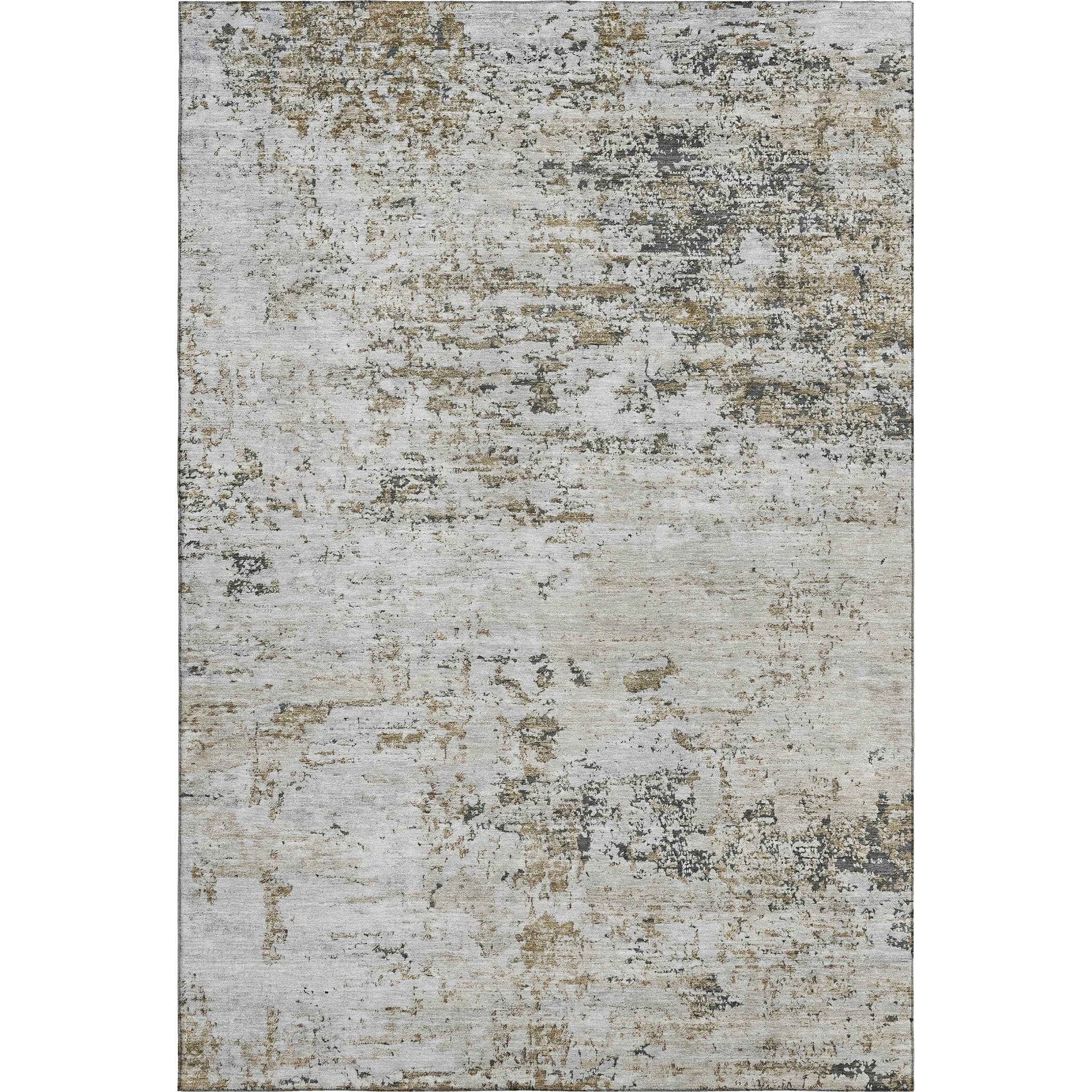 Queenstown Machine Washable Transitional Beige Brown Rug 2'6" x 3'10" #shape_Rectangle