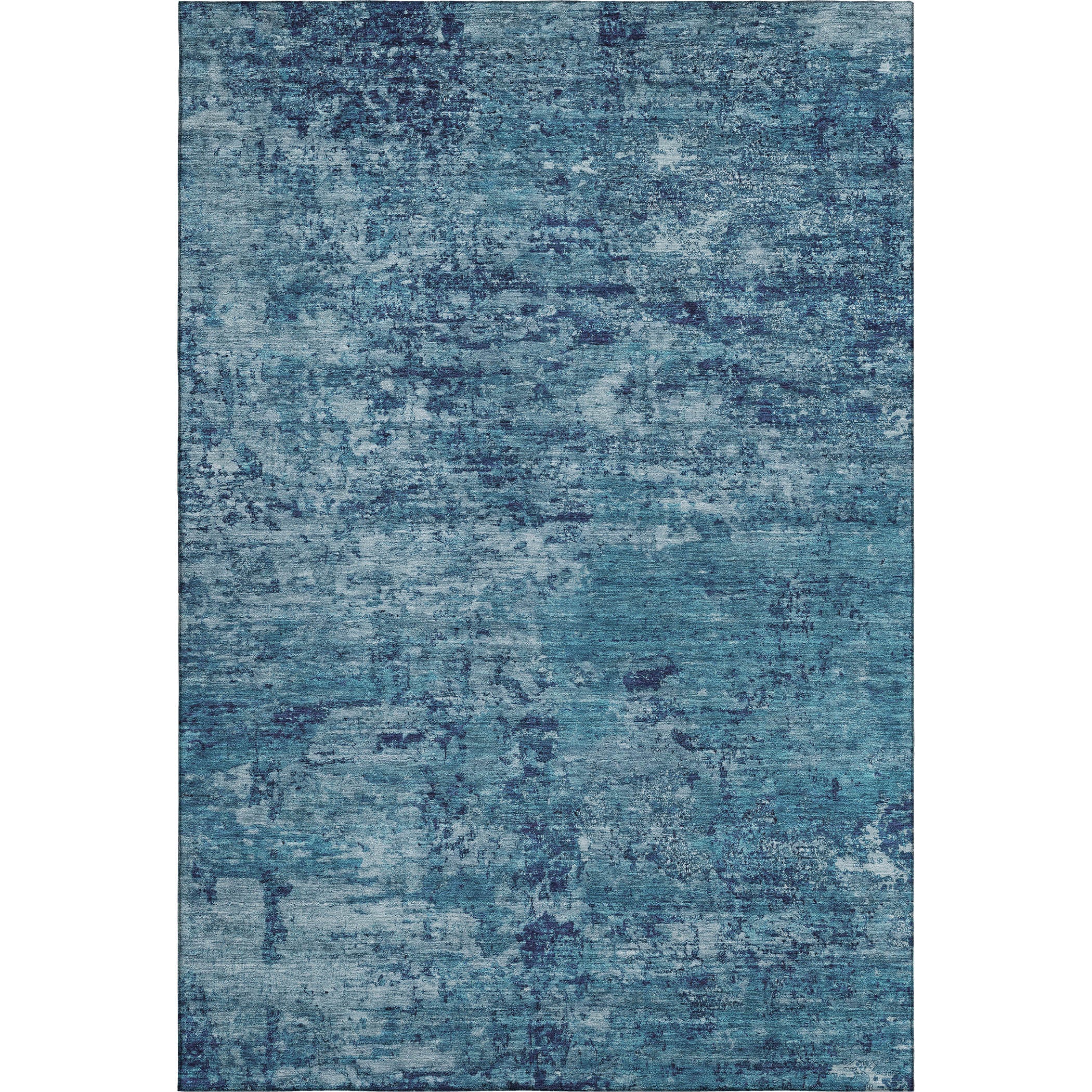 Queenstown Machine Washable Transitional Denim Blue Rug 2'6" x 3'10" #shape_Rectangle