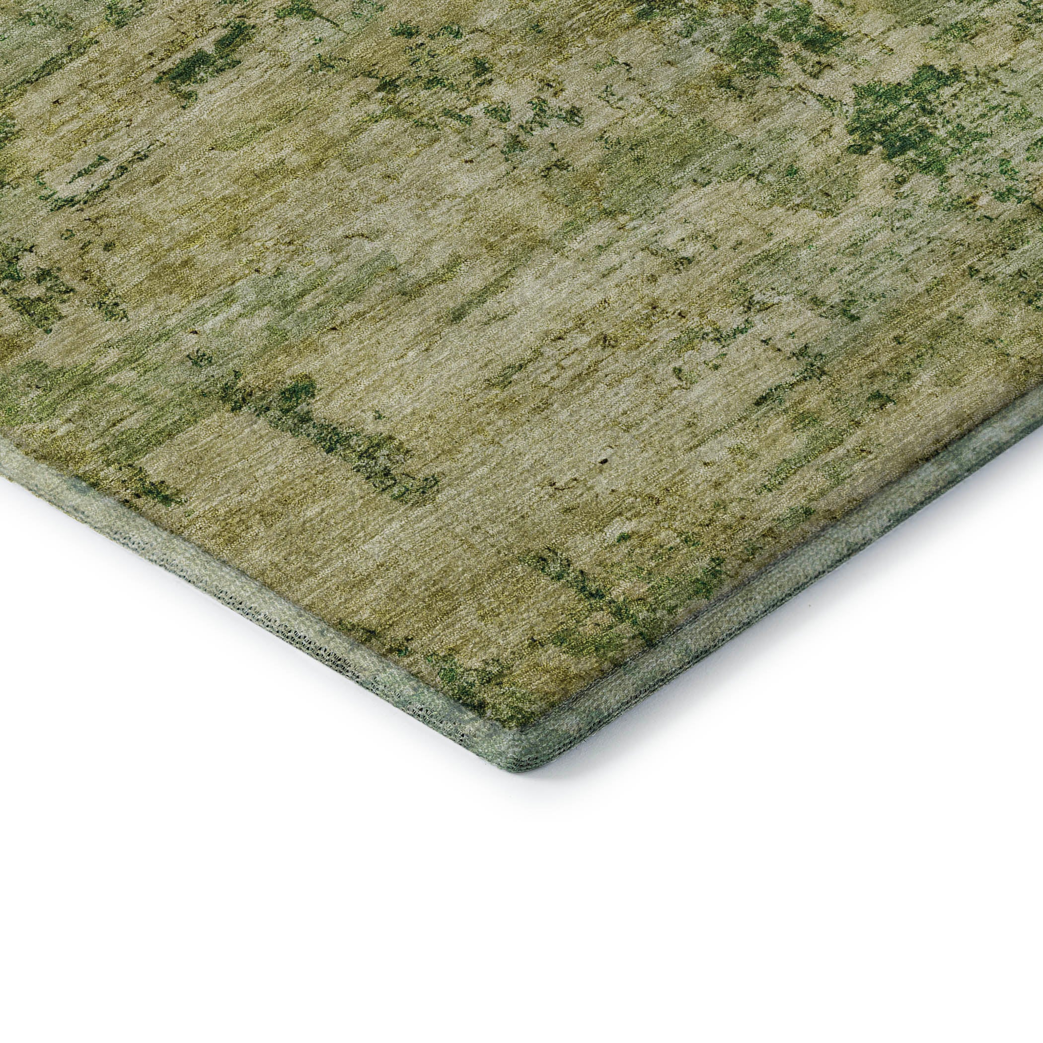 Queenstown Machine Washable Transitional Fern Green Rug 1'8" x 2'6" #shape_Rectangle