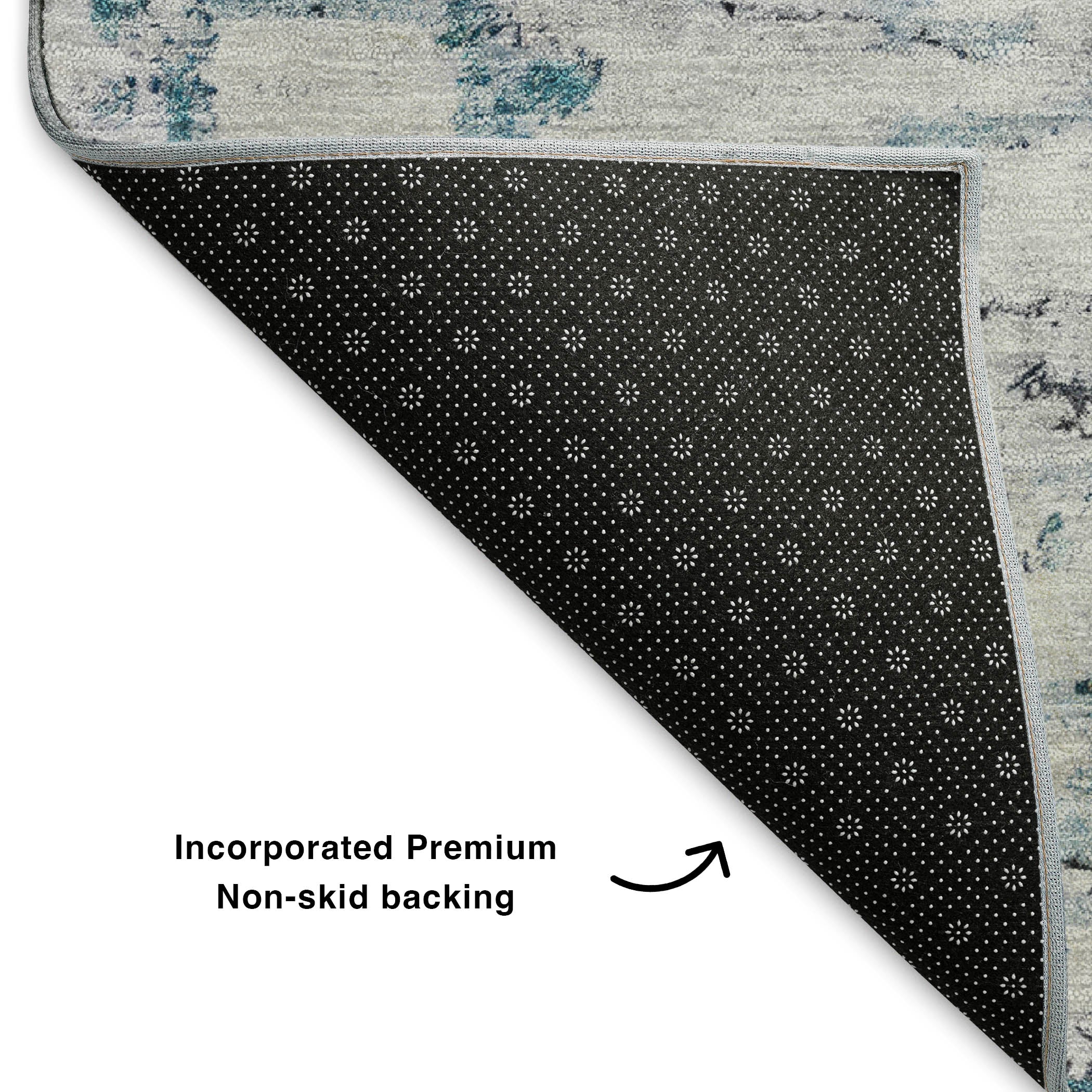 Queenstown Machine Washable Transitional Sky Blue Rug 1'8" x 2'6" #shape_Rectangle