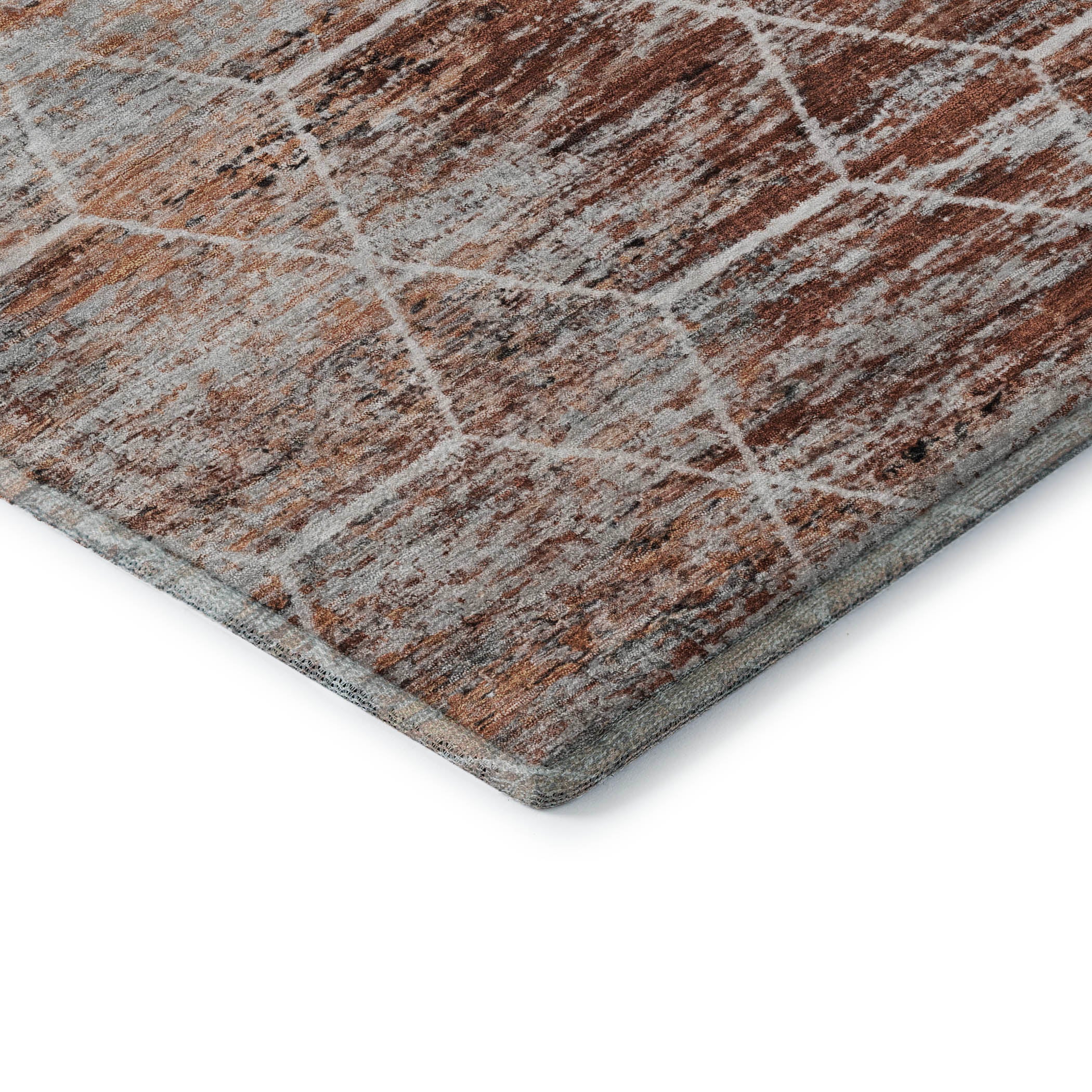 Seoul Machine Washable Transitional Paprika Orange Rug 1'8" x 2'6" #shape_Rectangle