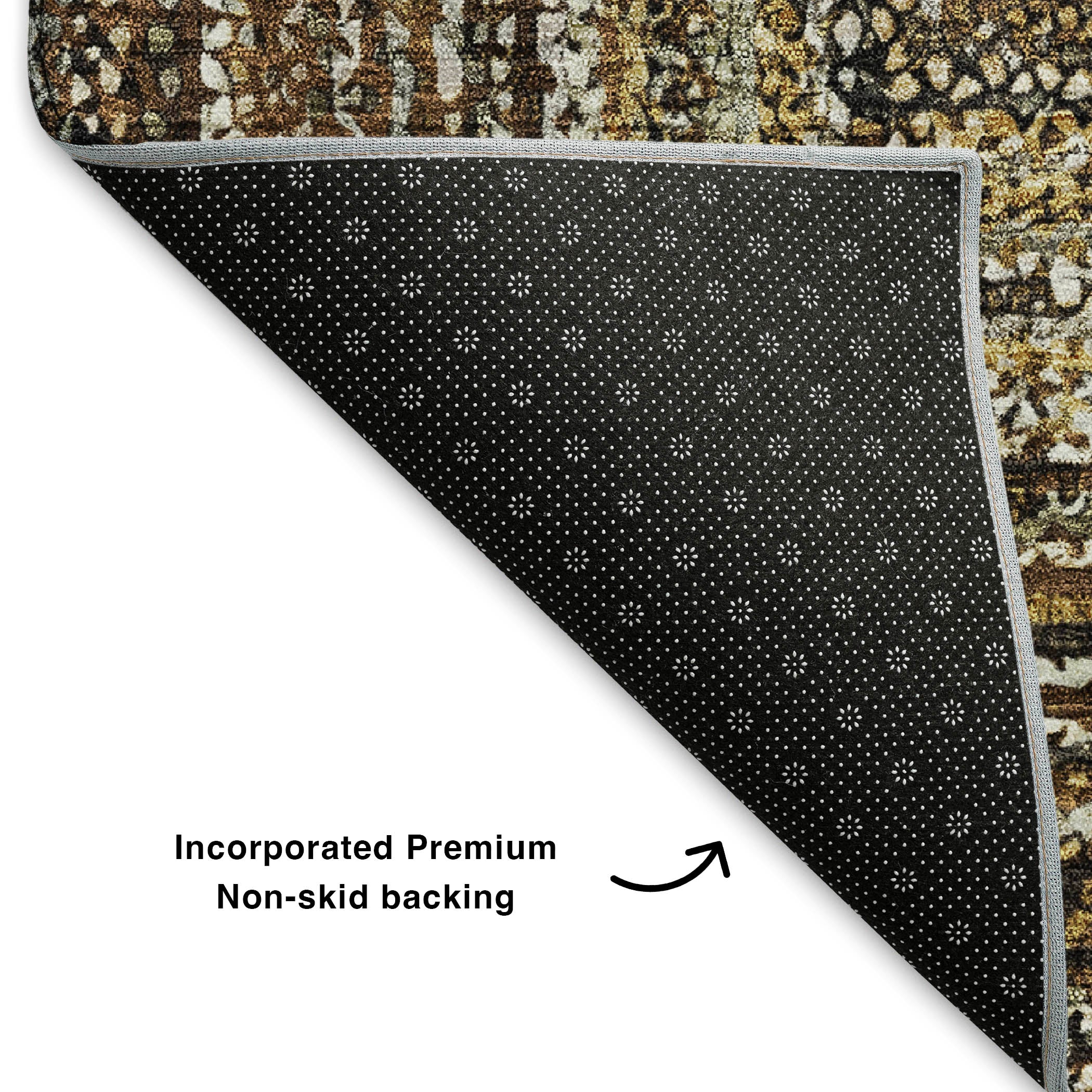 Vienna Machine Washable Transitional Brown Rug 1'8" x 2'6" #shape_Rectangle