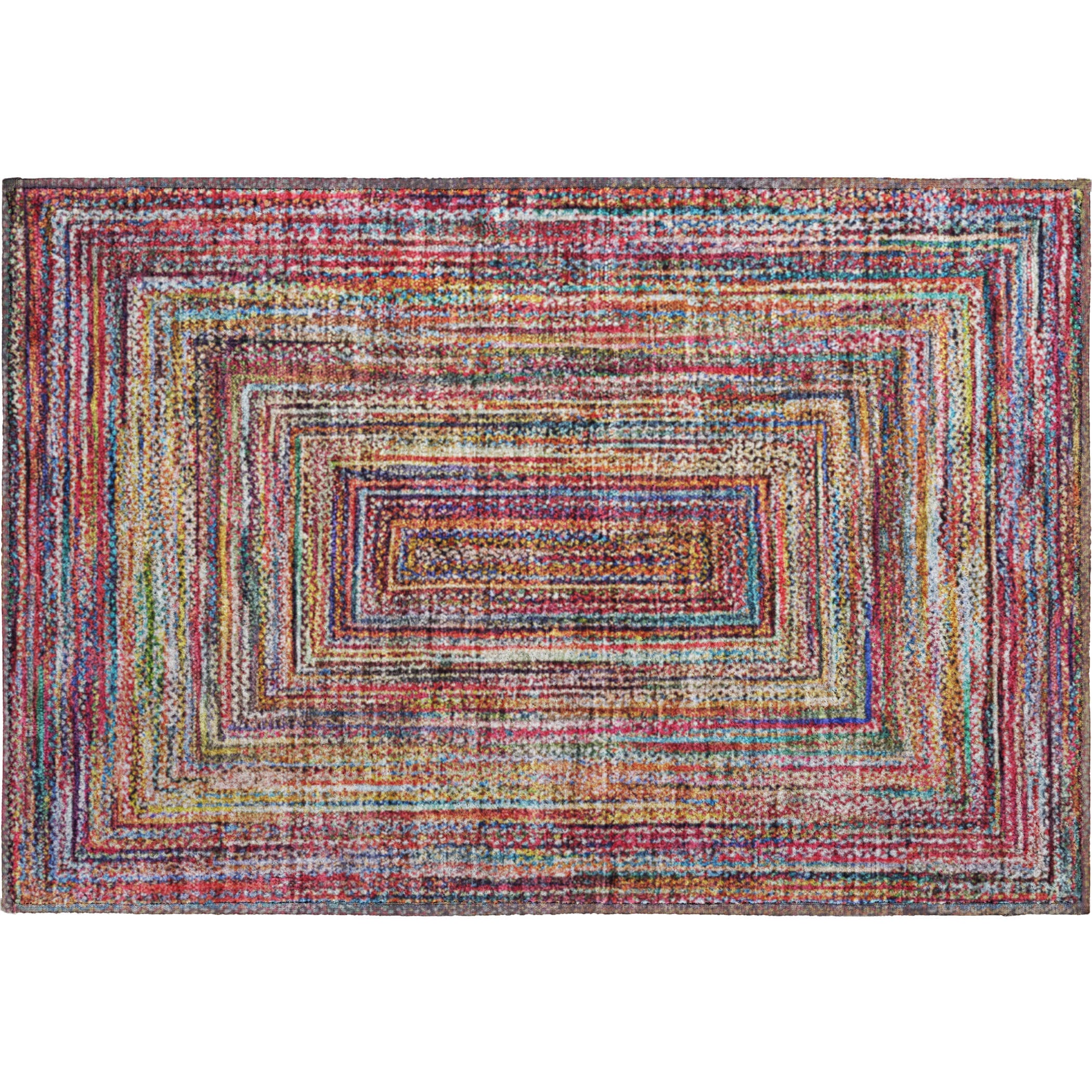 Vienna Machine Washable Transitional Paprika Orange Rug 1'8" x 2'6" #shape_Rectangle
