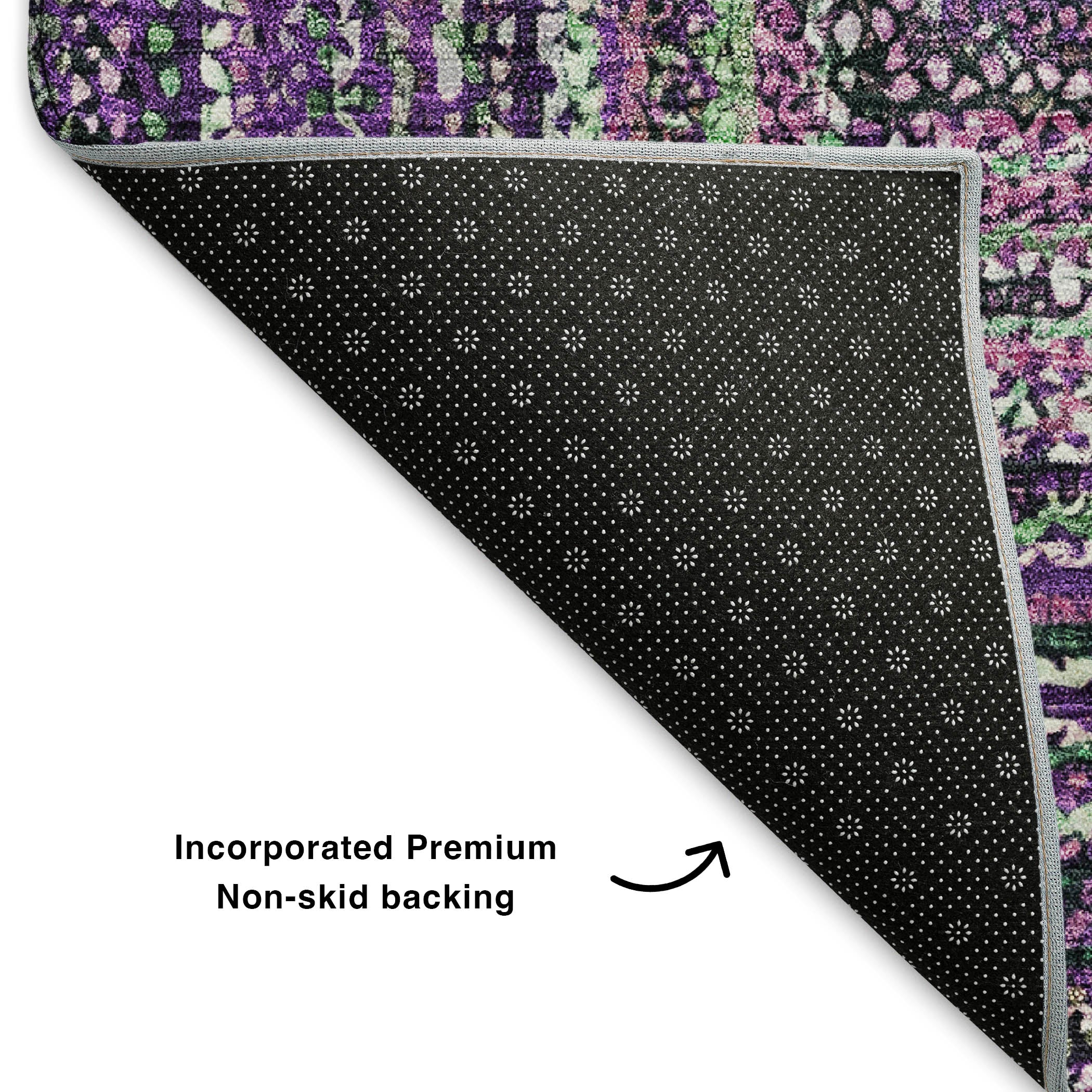 Vienna Machine Washable Transitional Purple Rug 1'8" x 2'6" #shape_Rectangle