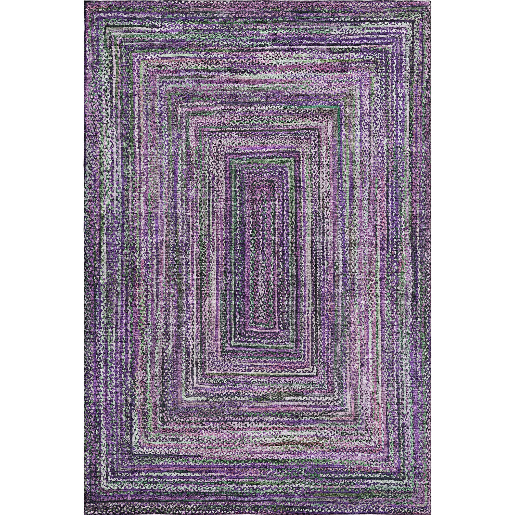 Vienna Machine Washable Transitional Purple Rug 2'6" x 3'10" #shape_Rectangle