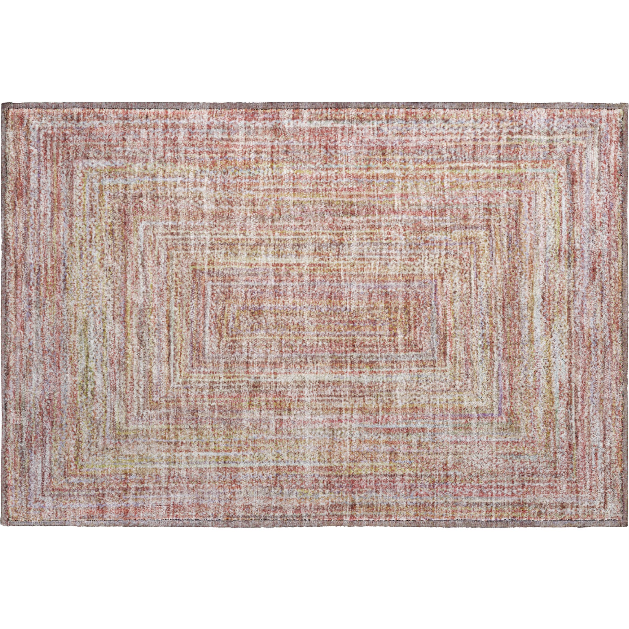 Seoul Machine Washable Transitional Paprika Orange Rug 1'8" x 2'6" #shape_Rectangle