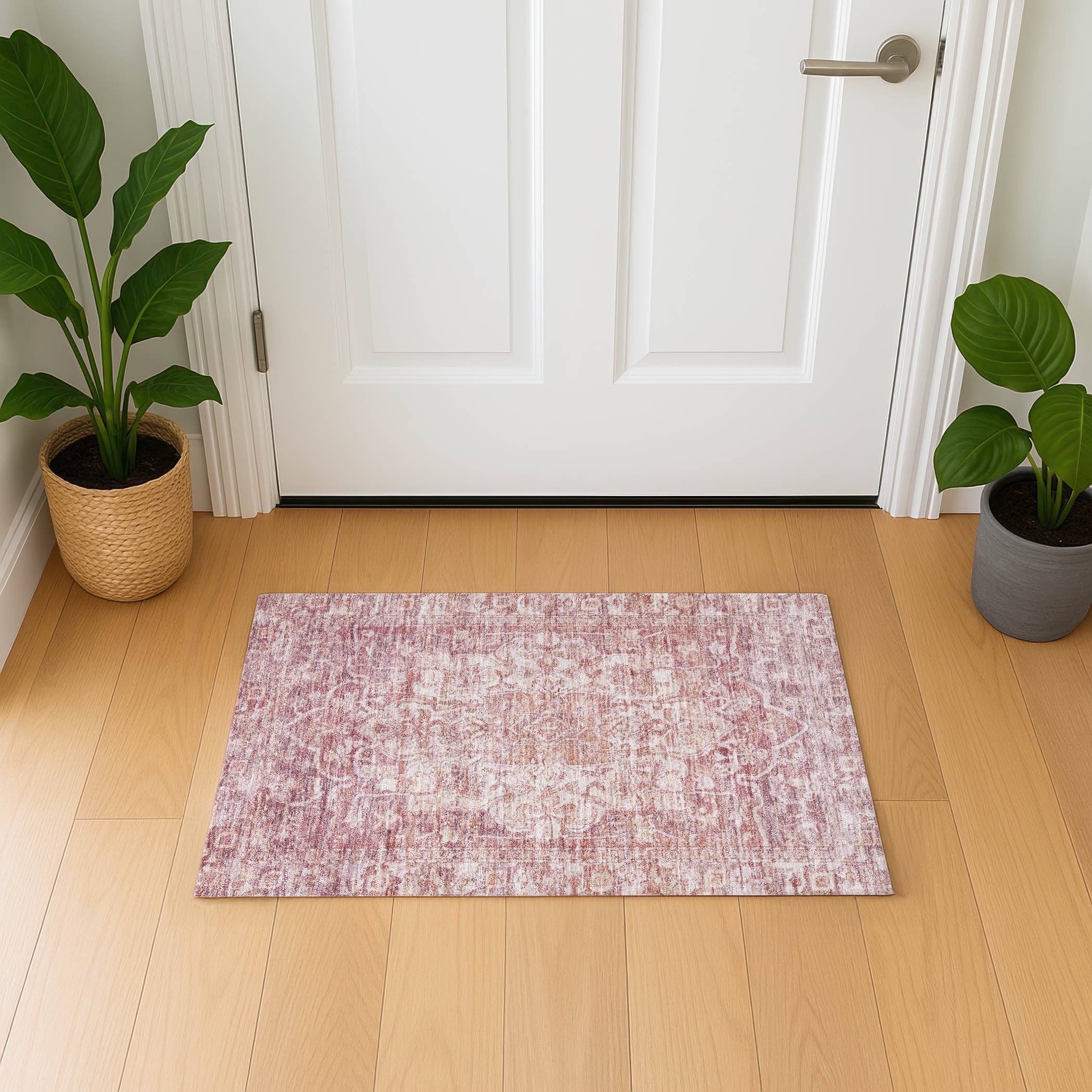Ghent Machine Washable Traditional Paprika Orange Rug 1'8" x 2'6" #shape_Rectangle