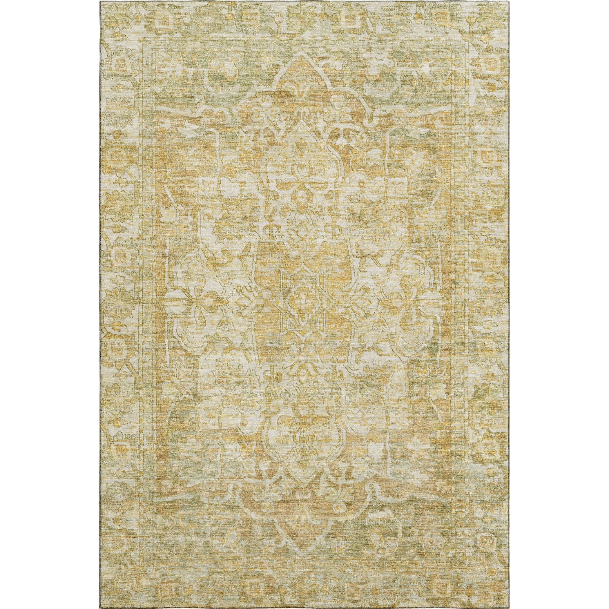 Ghent Machine Washable Traditional Tan Brown Rug 2'6" x 3'10" #shape_Rectangle