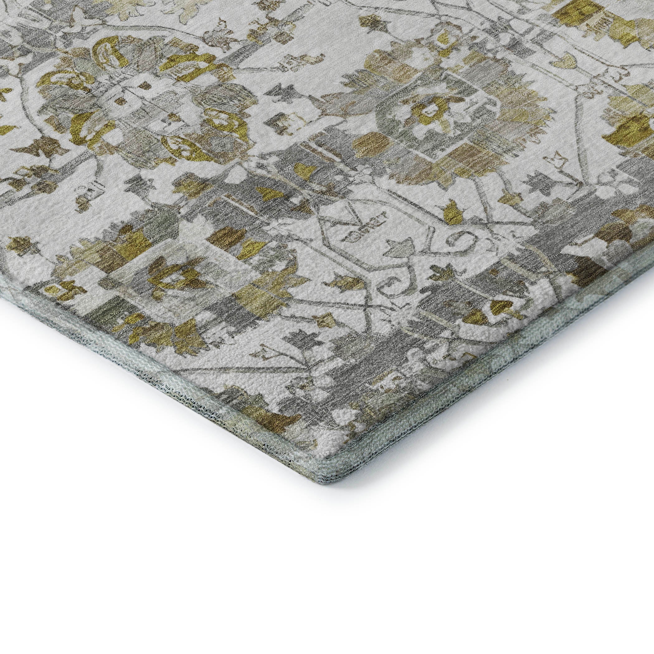 Kotor Machine Washable Traditional Linen Ivory Rug 1'8" x 2'6" #shape_Rectangle