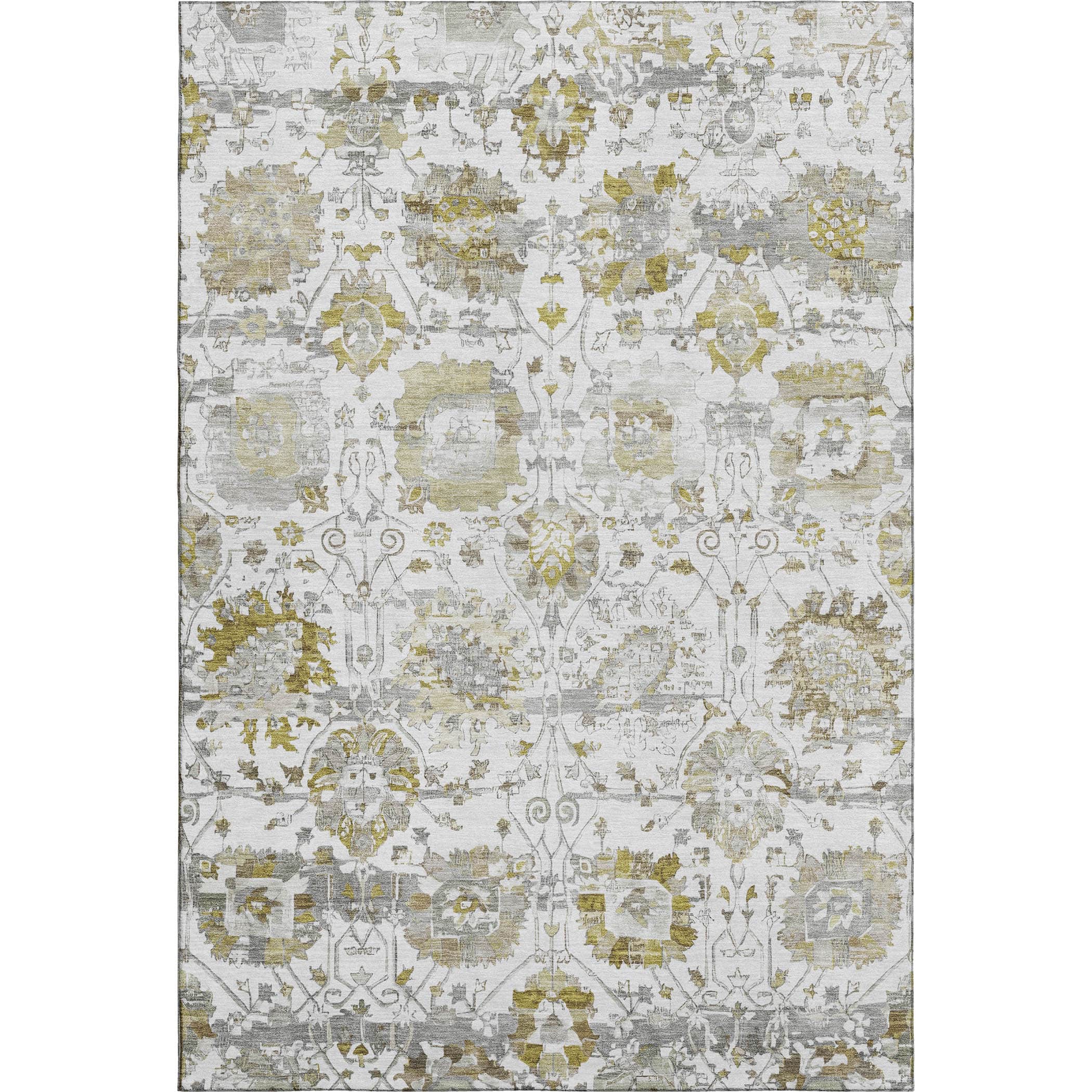 Kotor Machine Washable Traditional Linen Ivory Rug 2'6" x 3'10" #shape_Rectangle