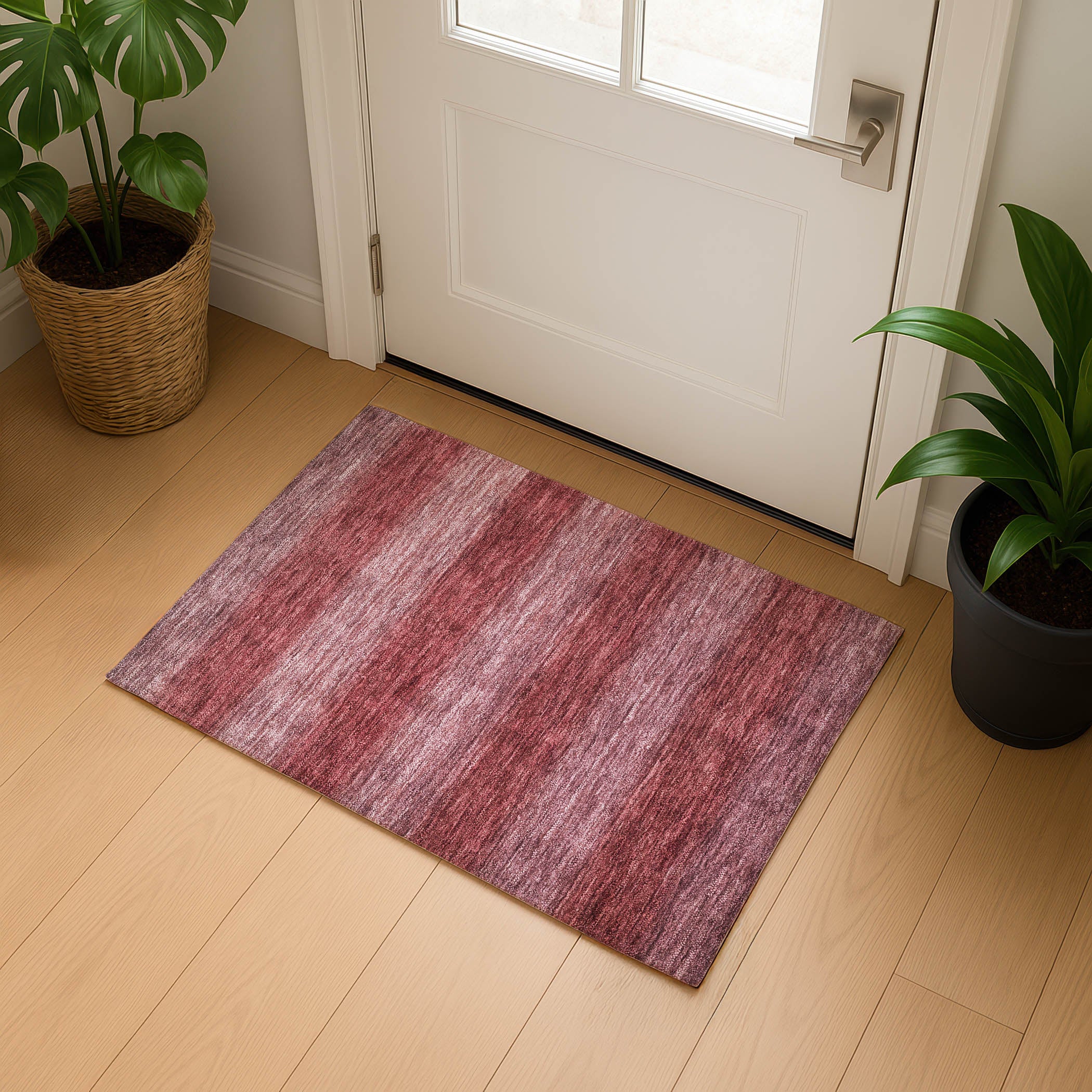 Sintra Machine Washable Transitional Paprika Orange Rug 1'8" x 2'6" #shape_Rectangle