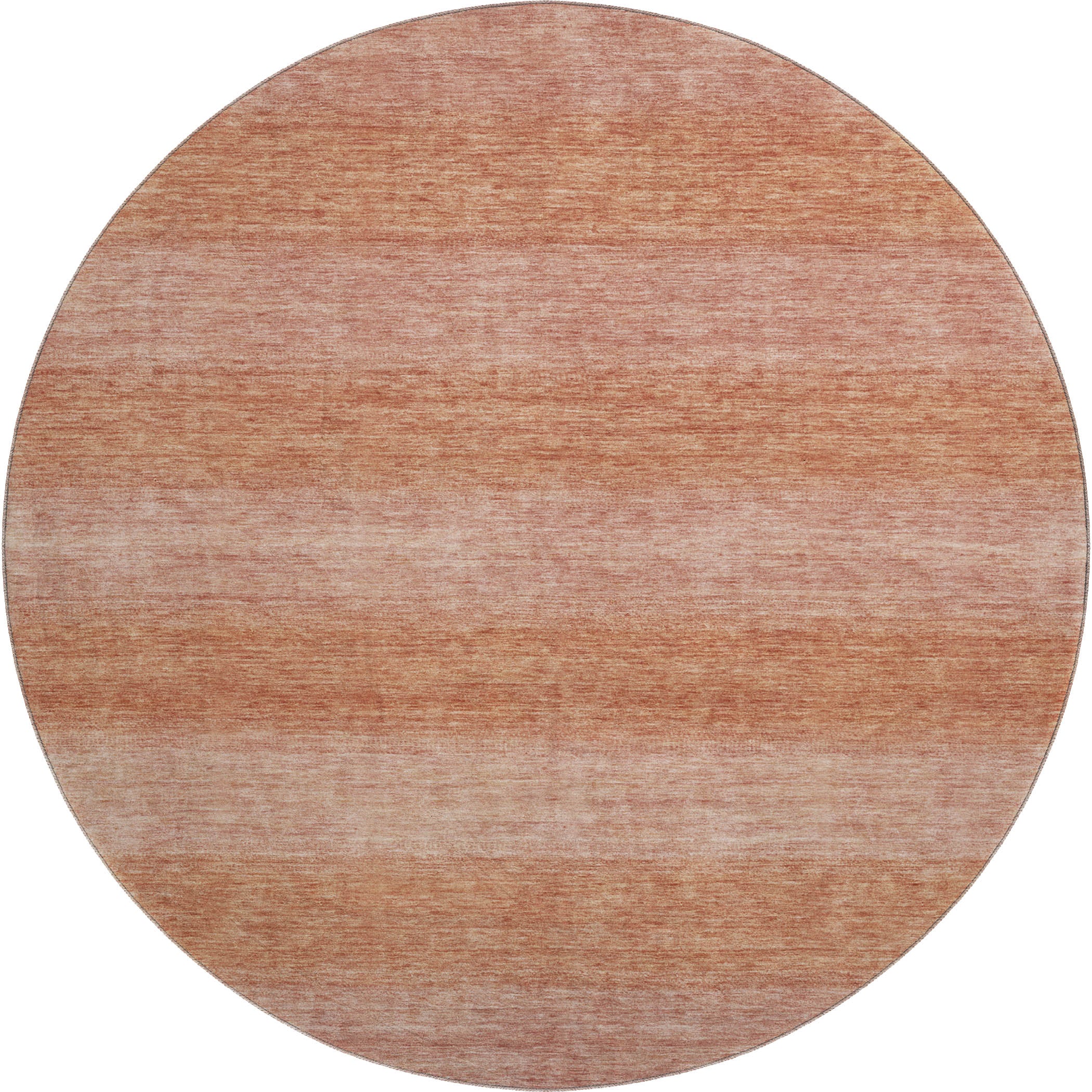 Sintra Machine Washable Transitional Terracotta Orange Rug 8' x 8' #shape_Round