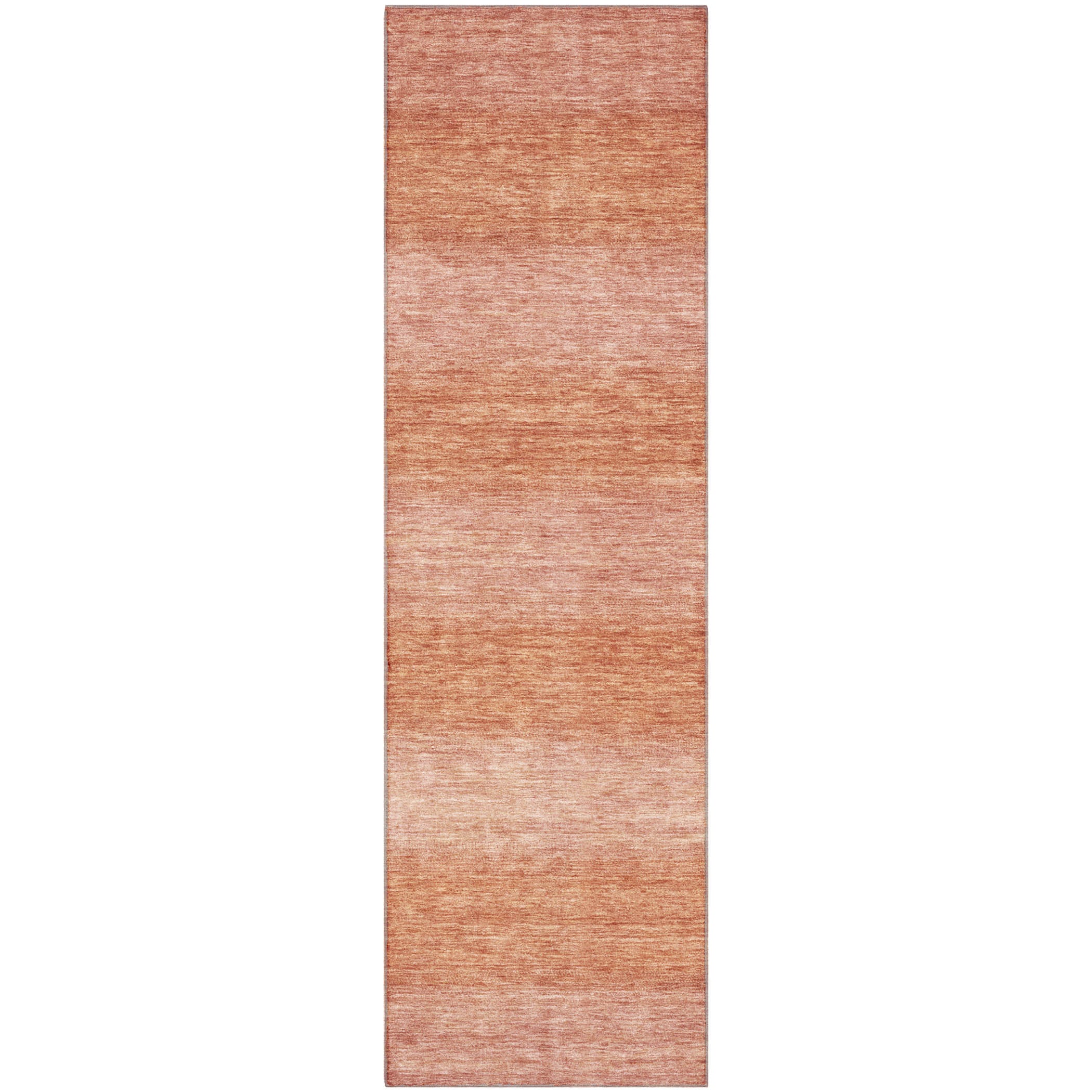 Sintra Machine Washable Transitional Terracotta Orange Rug 2'3" x 7'6" #shape_Runner