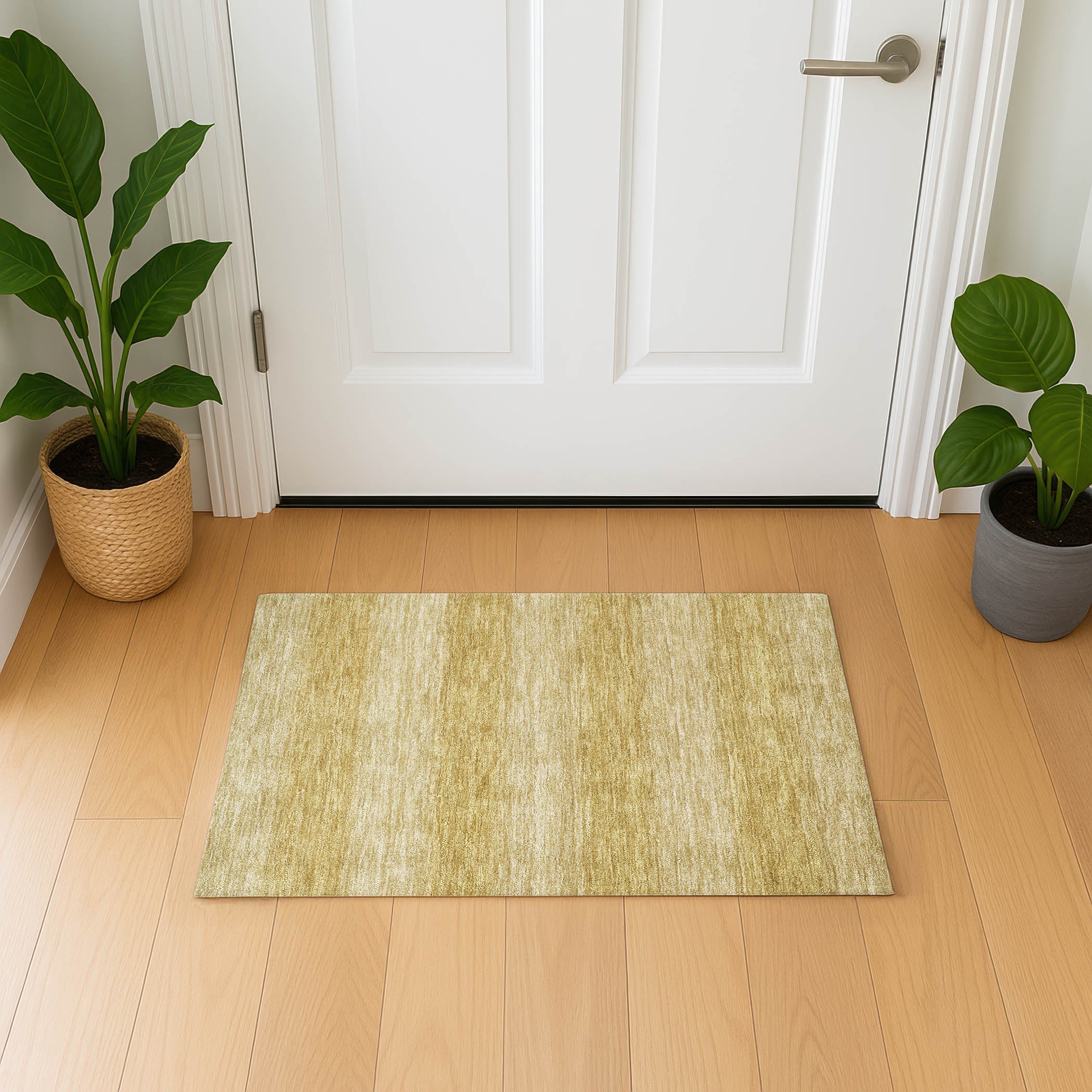 Sintra Machine Washable Transitional Wheat Gold Rug 1'8" x 2'6" #shape_Rectangle