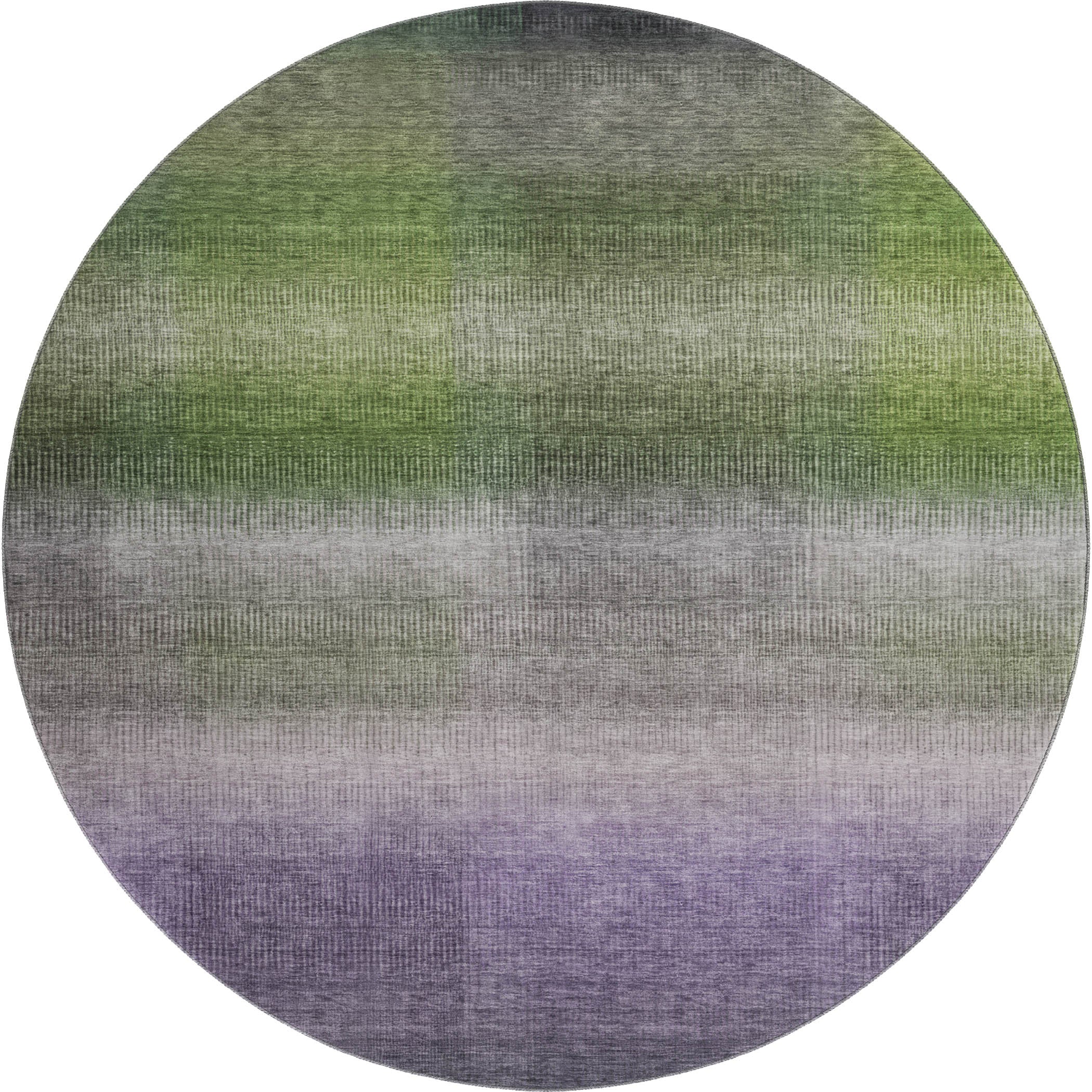 Colombo Machine Washable Transitional Olive Green Rug 8' x 8' #shape_Round