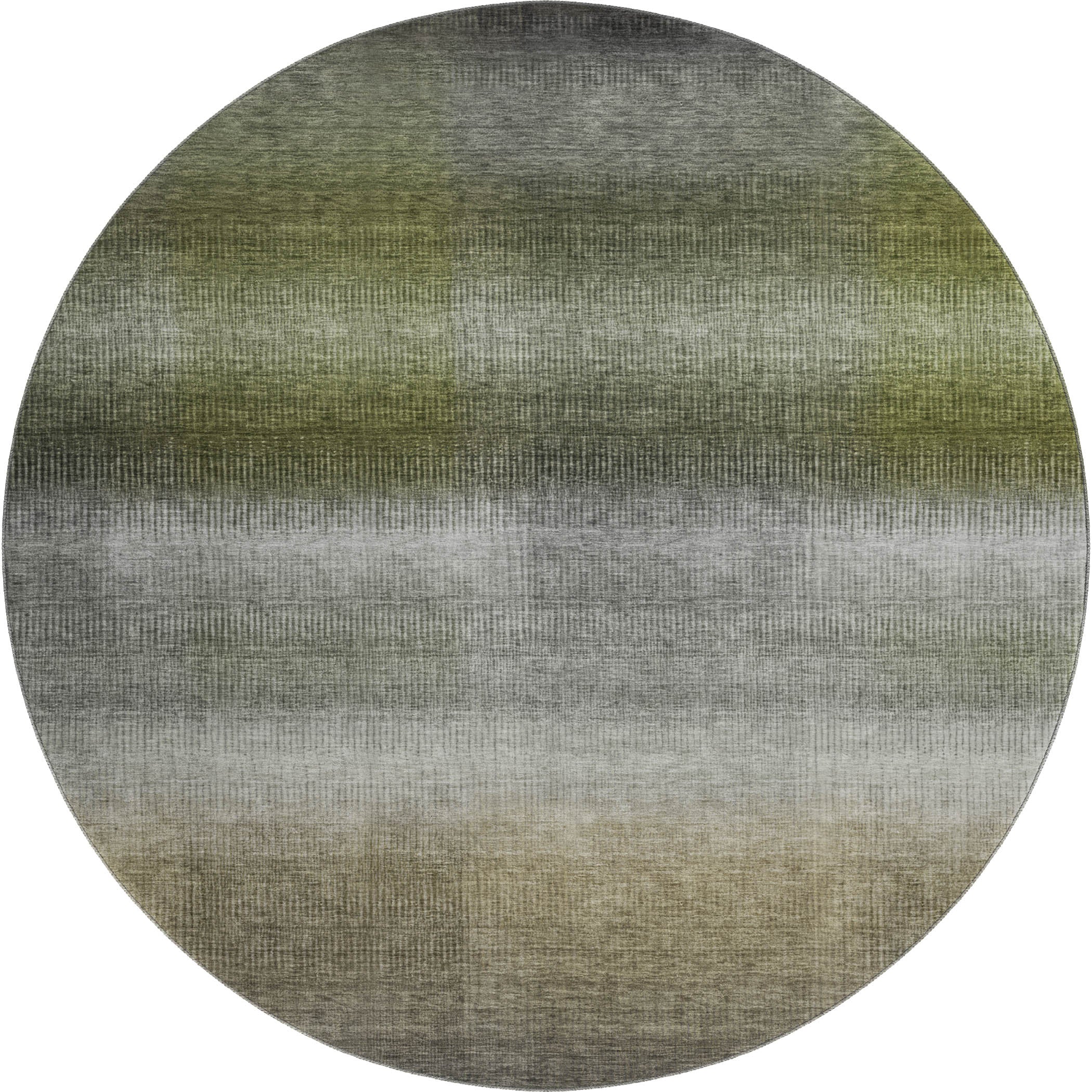 Colombo Machine Washable Transitional Pewter Gray Rug 8' x 8' #shape_Round