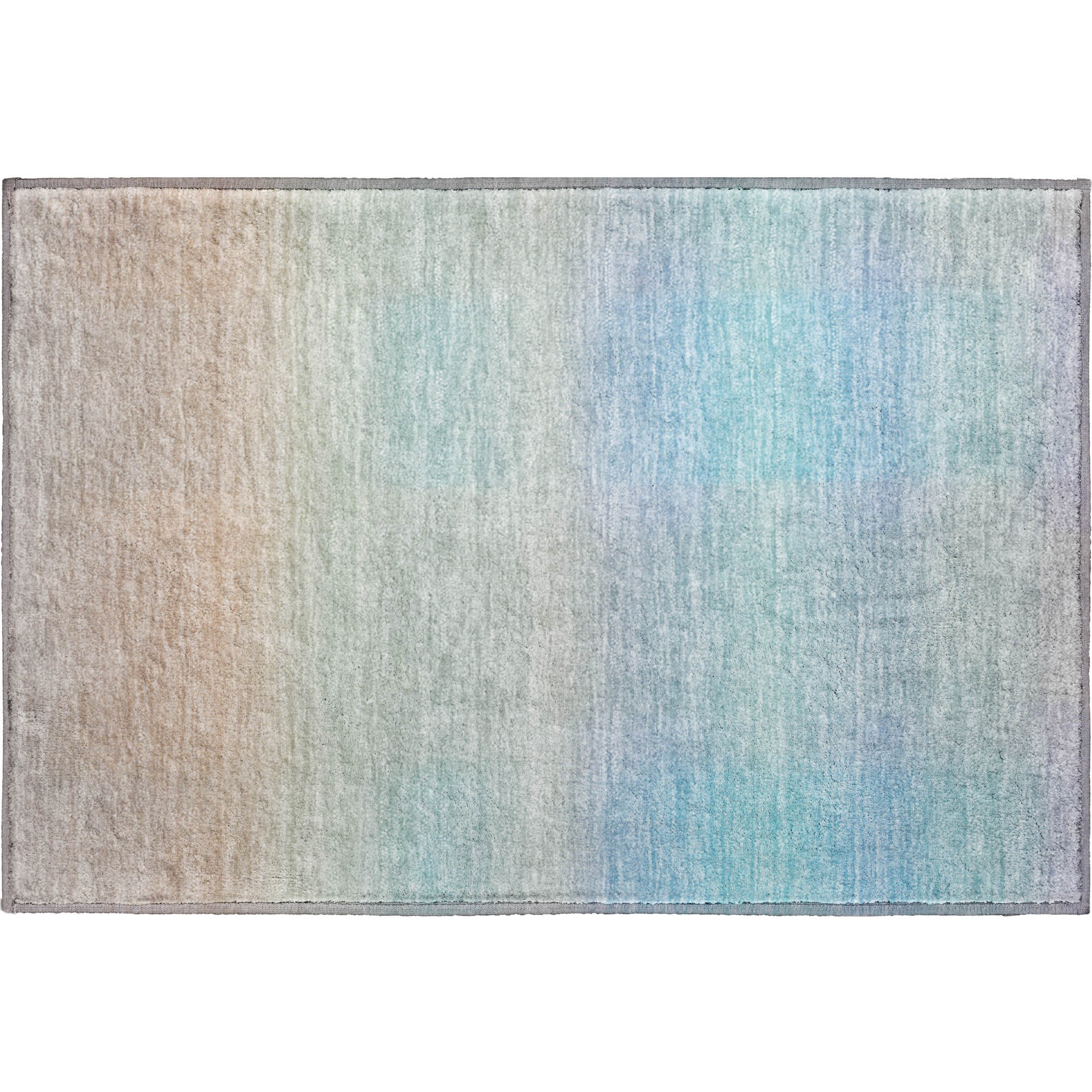 Colombo Machine Washable Transitional Sky Blue Rug 1'8" x 2'6" #shape_Rectangle