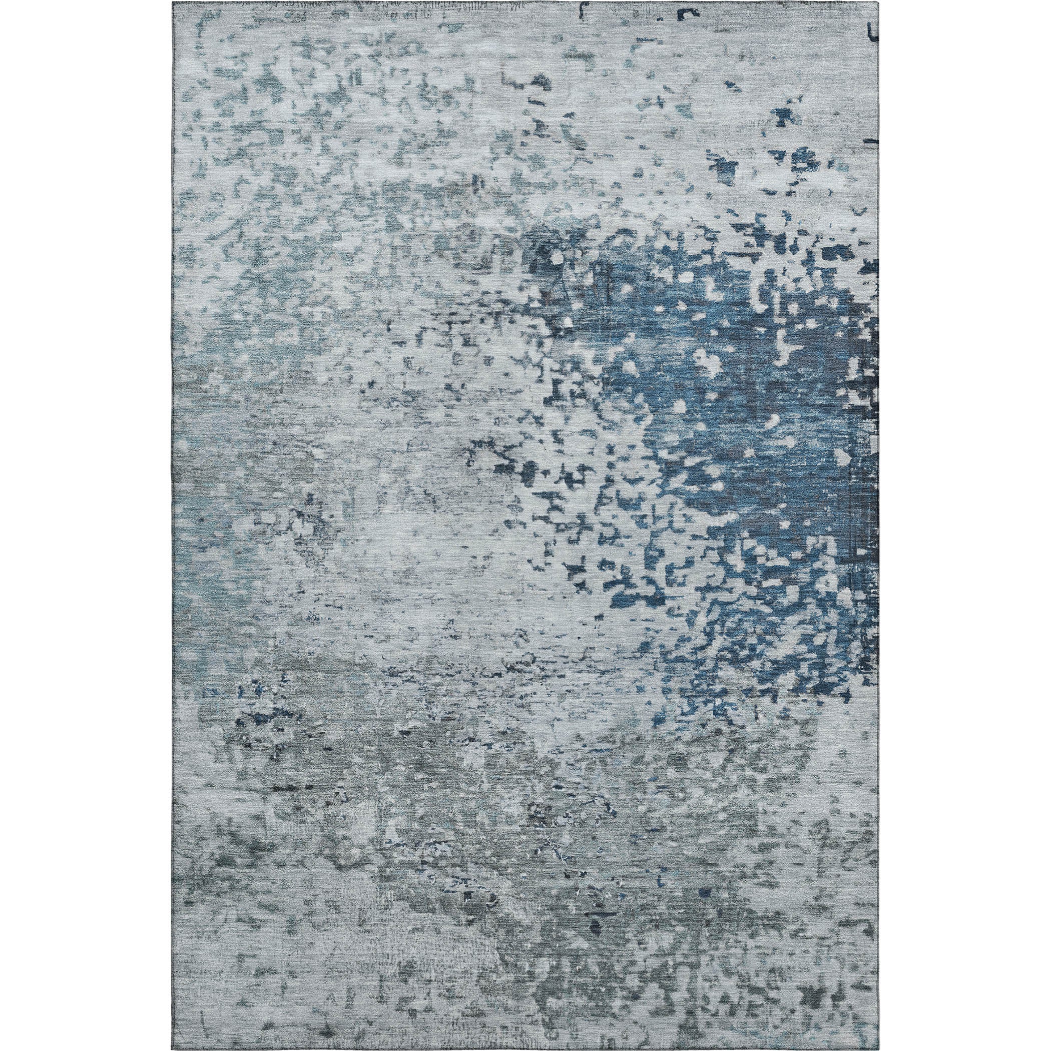 Oslo Machine Washable Transitional Denim Blue Rug 2'6" x 3'10" #shape_Rectangle