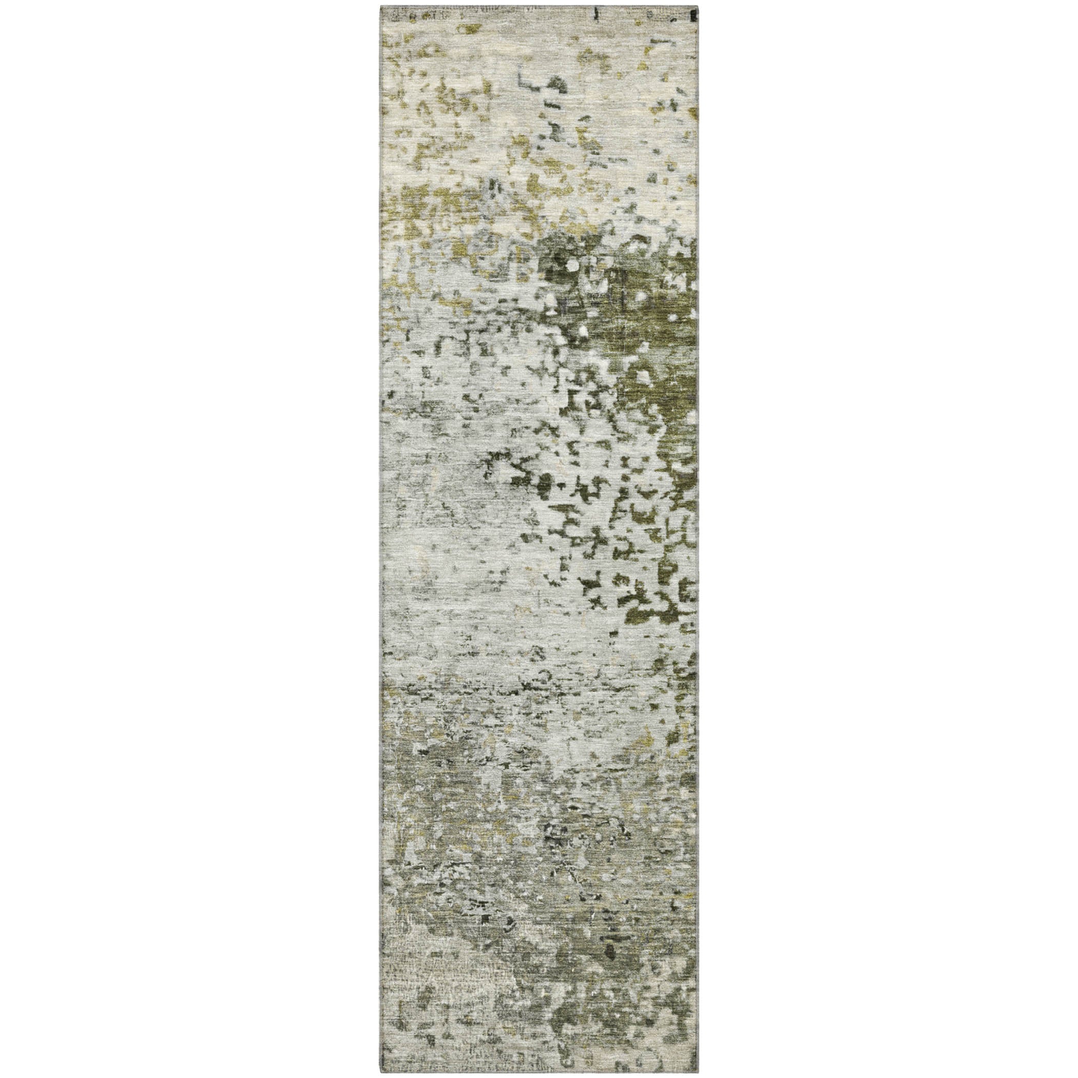 Oslo Machine Washable Transitional Graphite Gray Rug 2'3" x 7'6" #shape_Runner