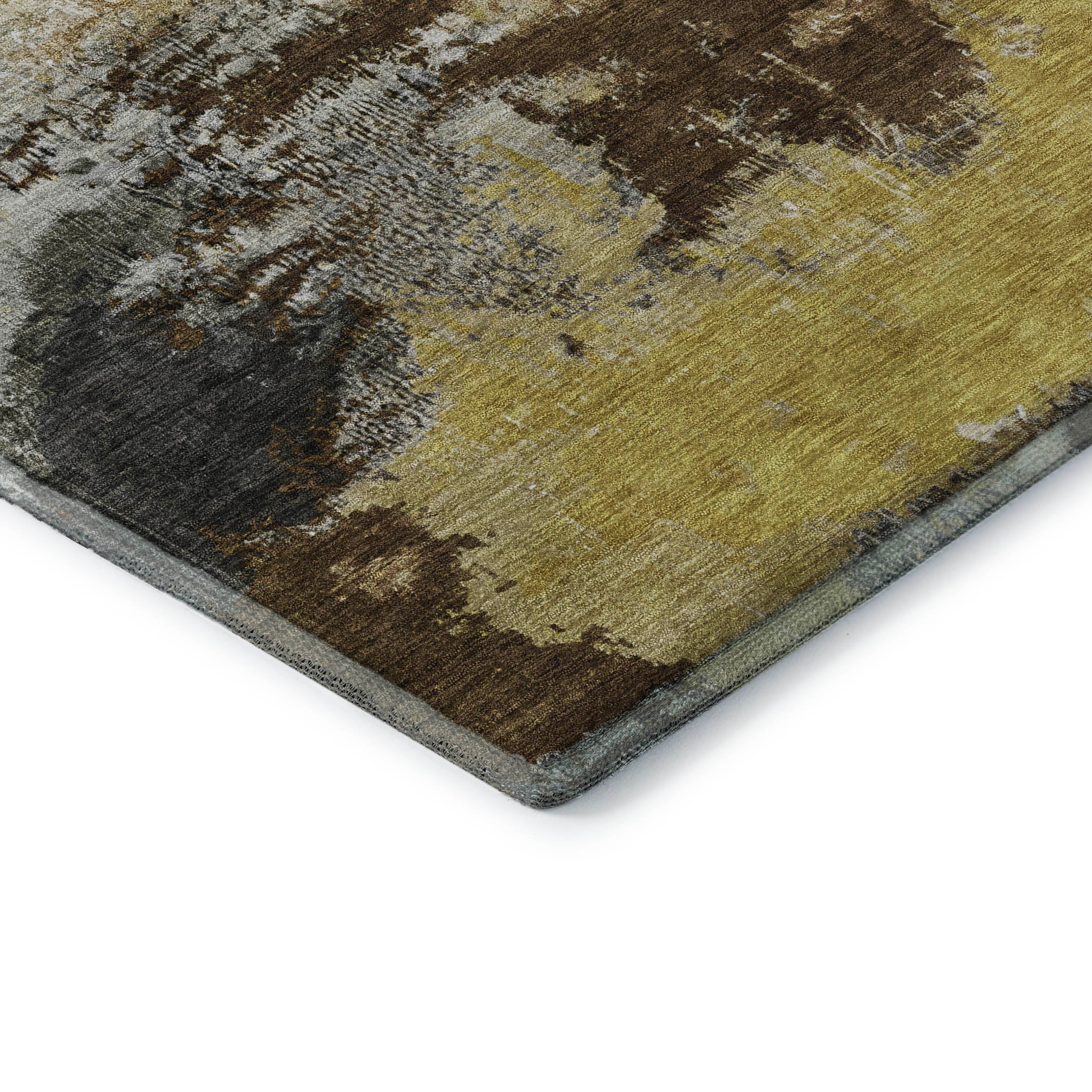 Seville Machine Washable Transitional Brown Rug 1'8" x 2'6" #shape_Rectangle
