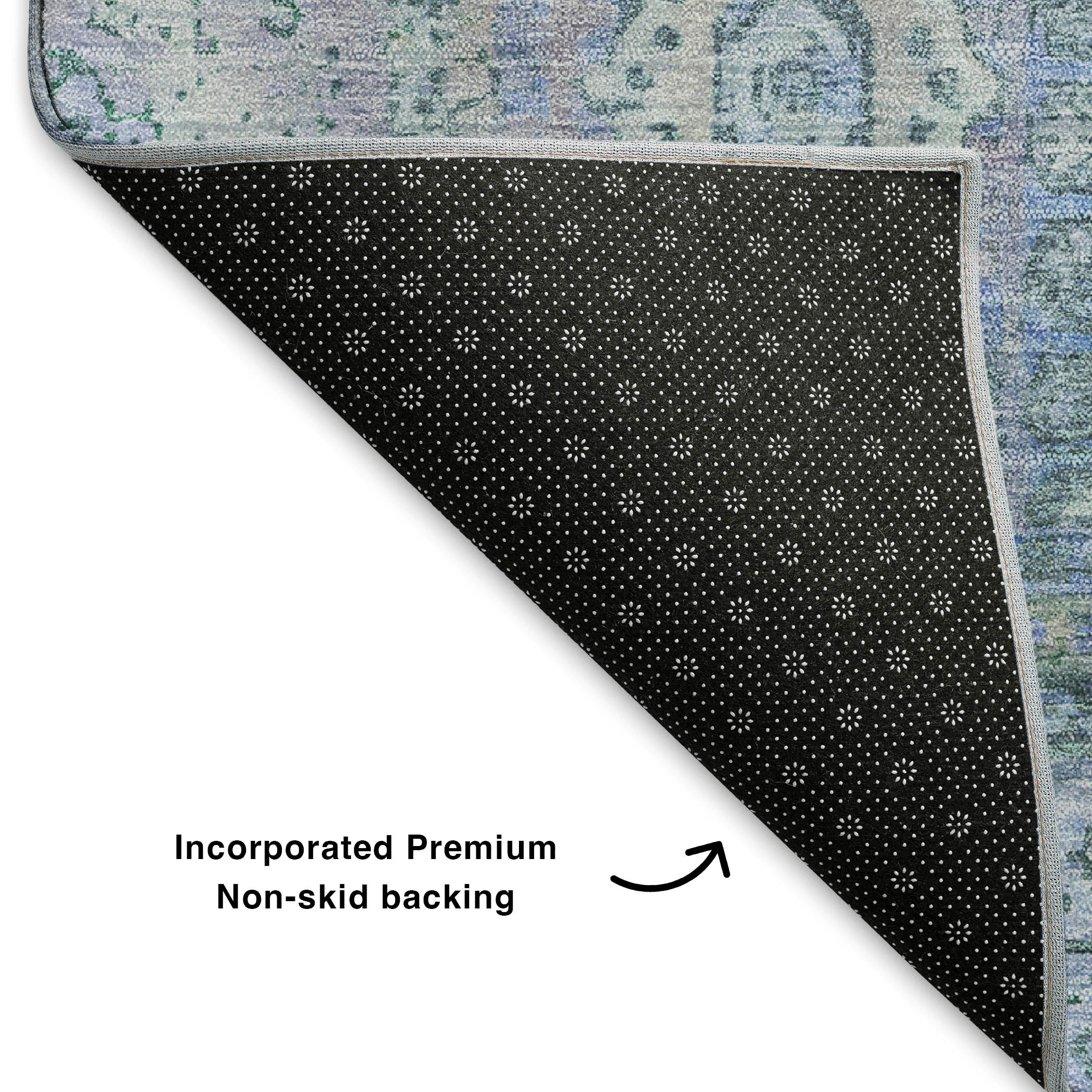 Budapest Machine Washable Traditional Blue Rug 1'8" x 2'6" #shape_Rectangle