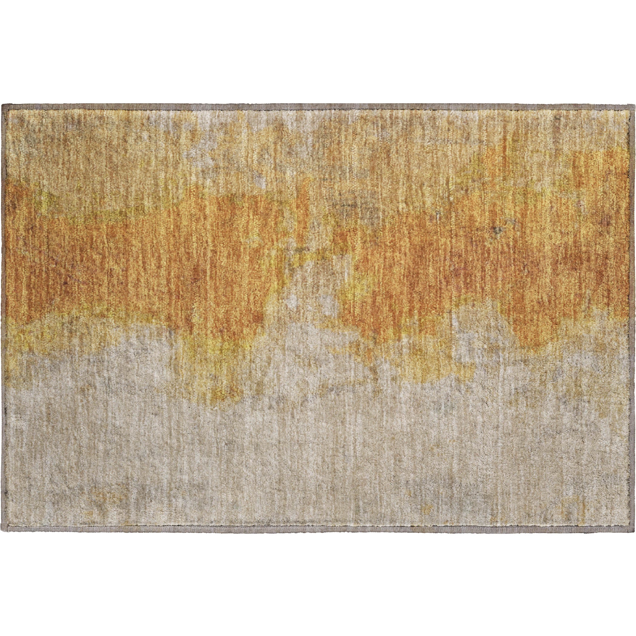 Salzburg Machine Washable Transitional Copper Orange Rug 1'8" x 2'6" #shape_Rectangle