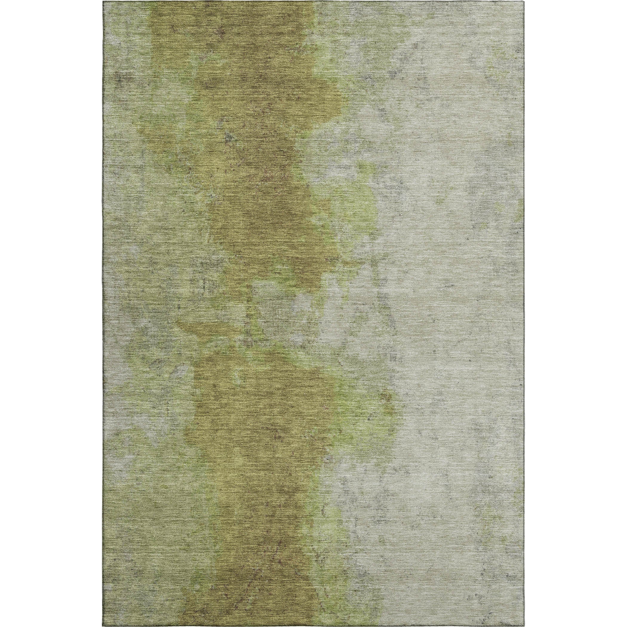 Salzburg Machine Washable Transitional Olive Green Rug 2'6" x 3'10" #shape_Rectangle