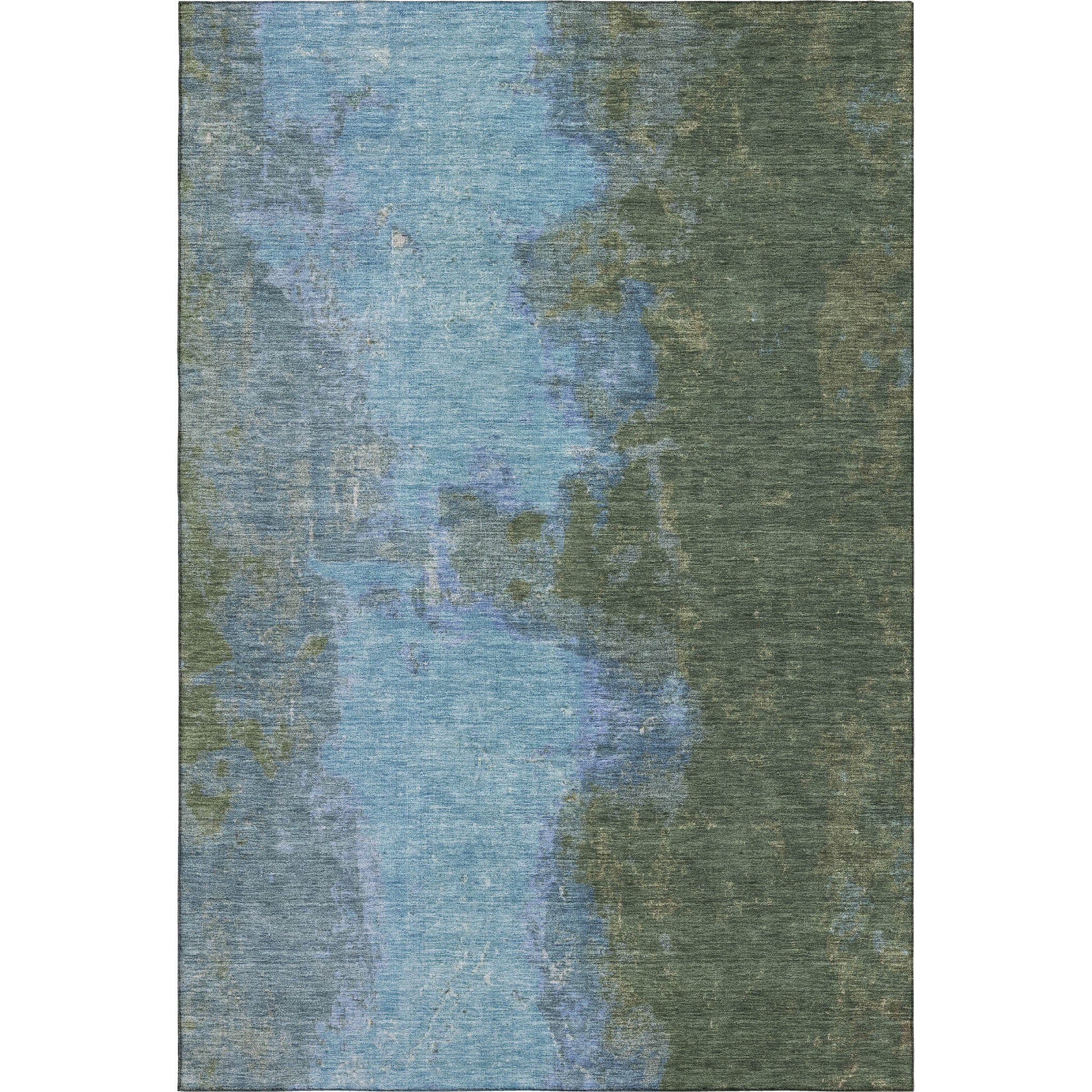 Dubrovnik Machine Washable Transitional Cactus Green Rug 2'6" x 3'10" #shape_Rectangle