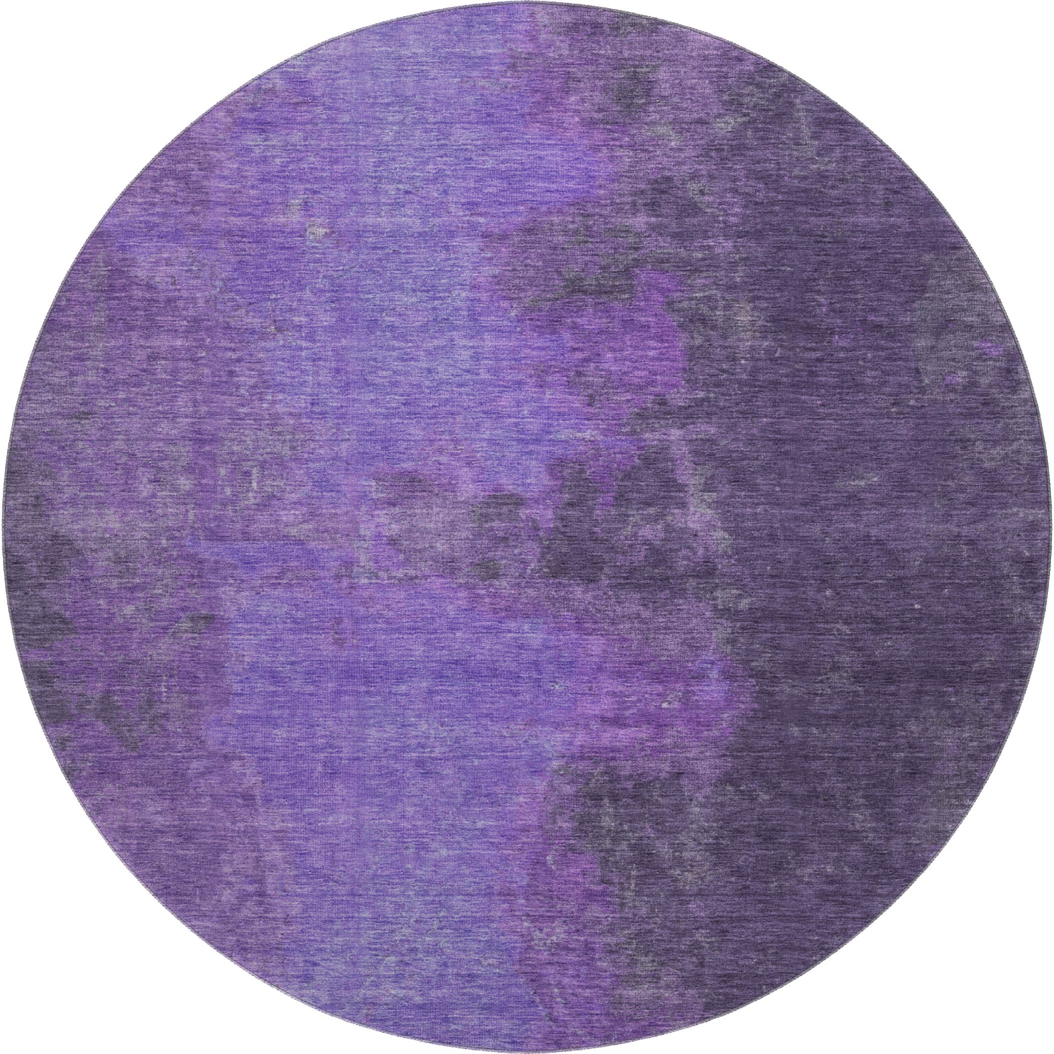 Dubrovnik Machine Washable Transitional Eggplant Purple Rug 8' x 8' #shape_Round